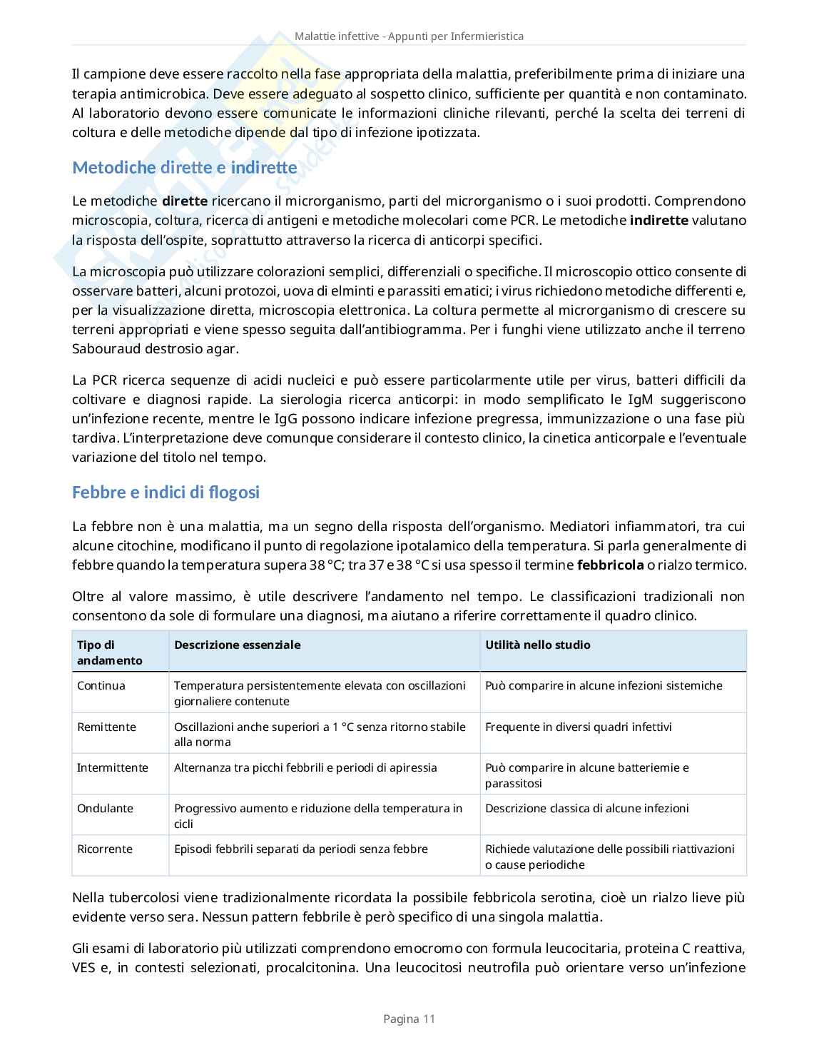Malattie infettive - Appunti completi per Infermieristica con domande d’esame Pag. 11
