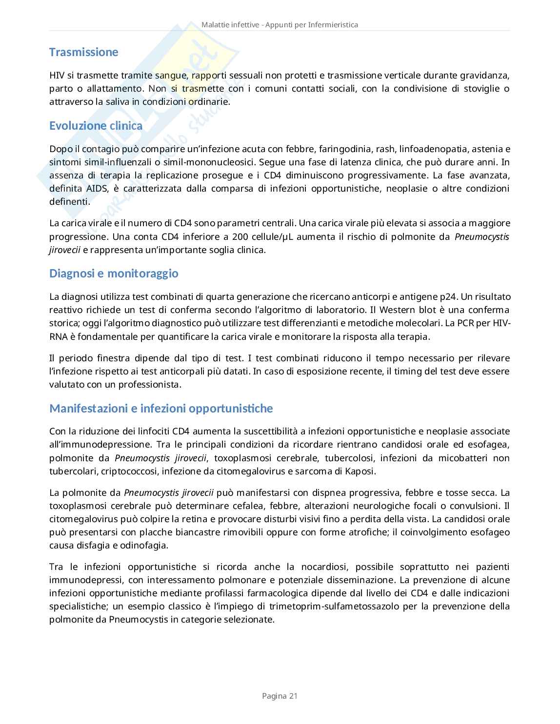 Malattie infettive - Appunti completi per Infermieristica con domande d’esame Pag. 21