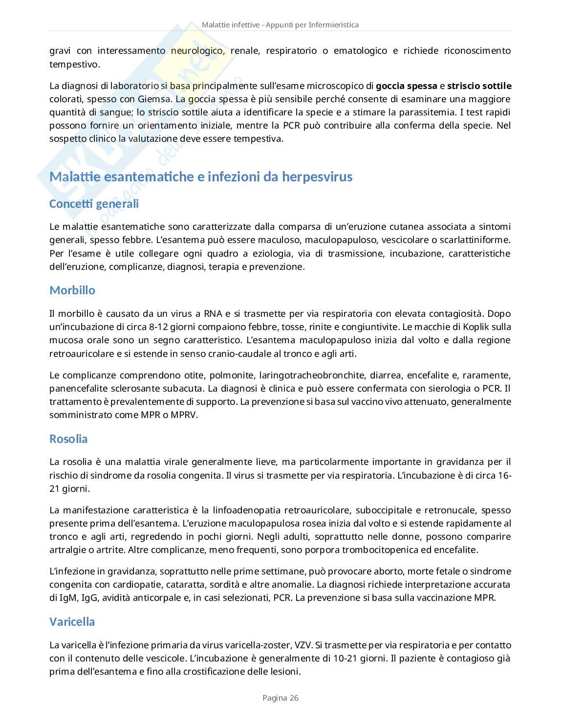 Malattie infettive - Appunti completi per Infermieristica con domande d’esame Pag. 26