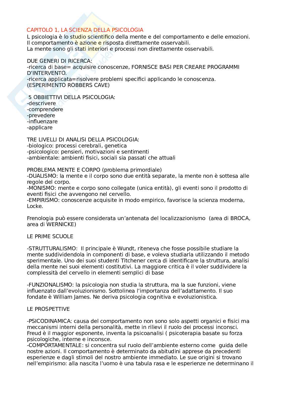 Psicologia generale Pag. 1