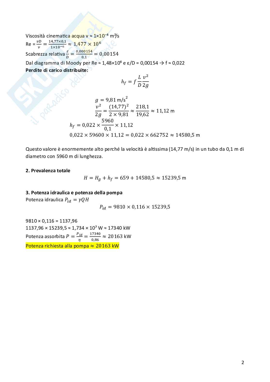 Ingegneria ambientale - Elaborato 2 superato e corretto  Pag. 2