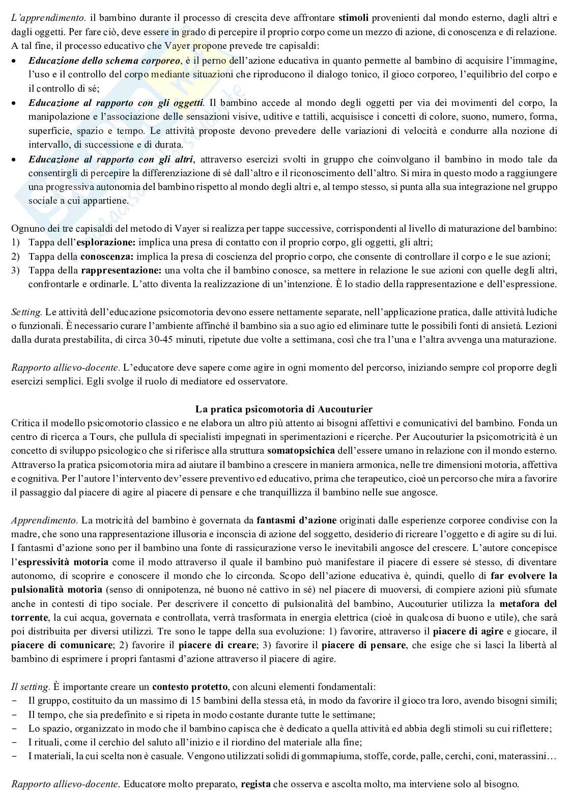 Riassunto esame Geometria e motricità, Prof. Vicini Marisa, libro consigliato Istituzioni di Scienze Motorie, Marisa Vicini Pag. 26