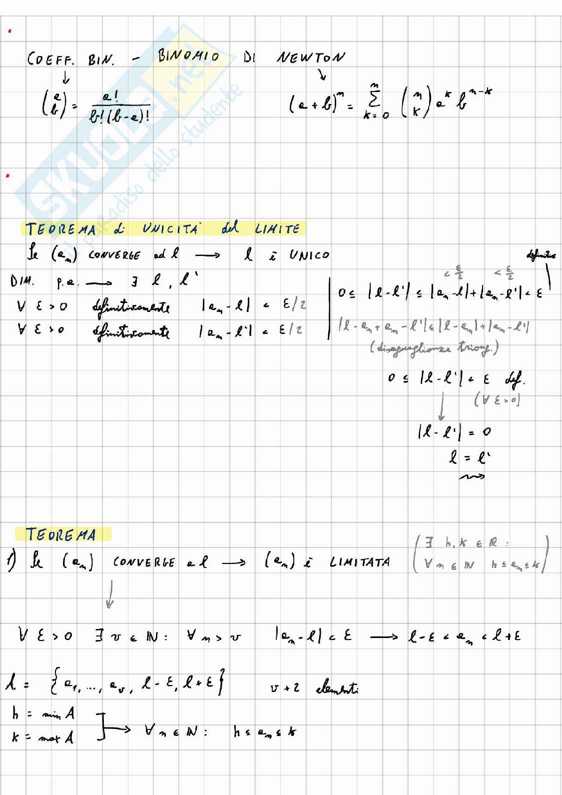 Appunti Analisi 1 Pag. 2