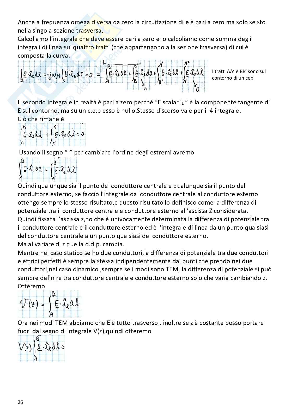 Segnale a banda stretta, generalizzazione concetti onda piana caso di propagazione arbitraria ed altro Pag. 26