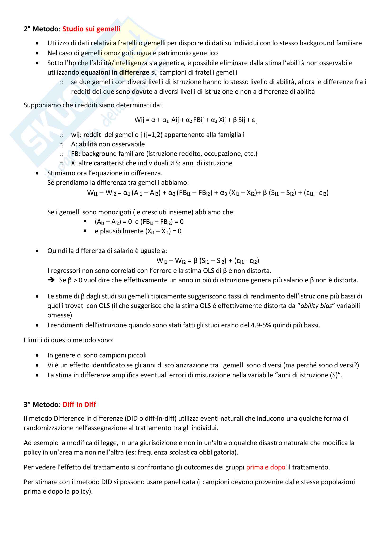 Economia dell'istruzione Pag. 21