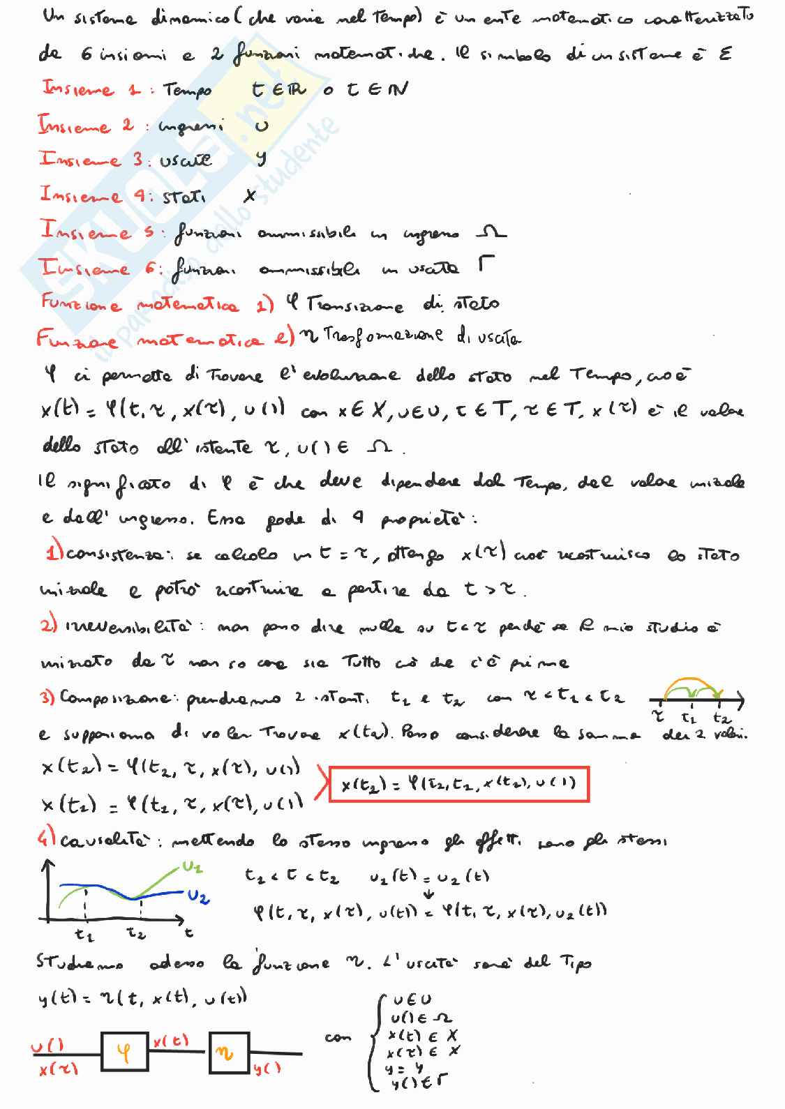 Teoria per l'esame di Teoria dei sistemi - parte 1 Pag. 1