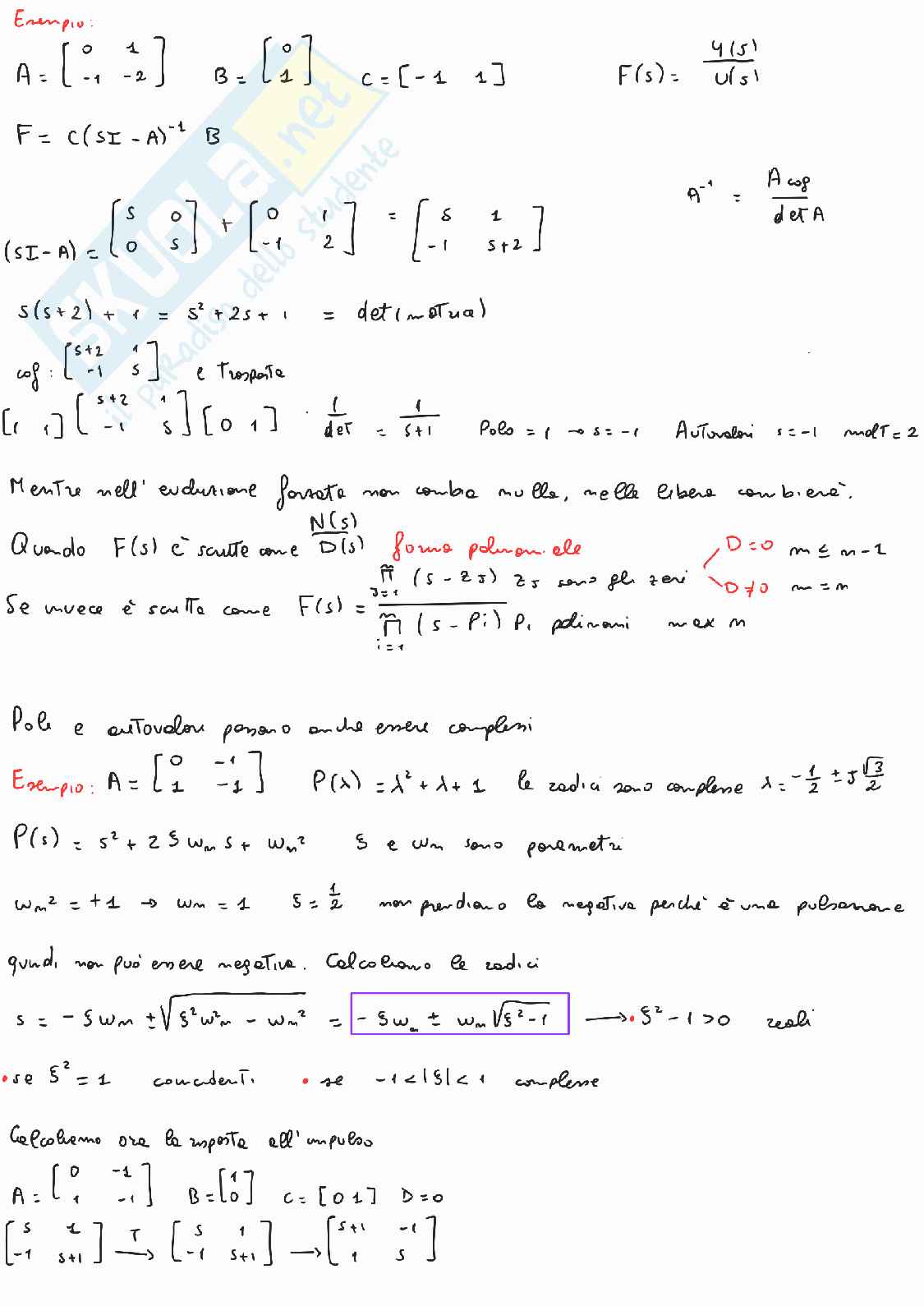 Teoria per l'esame di Teoria dei sistemi - parte 1 Pag. 16