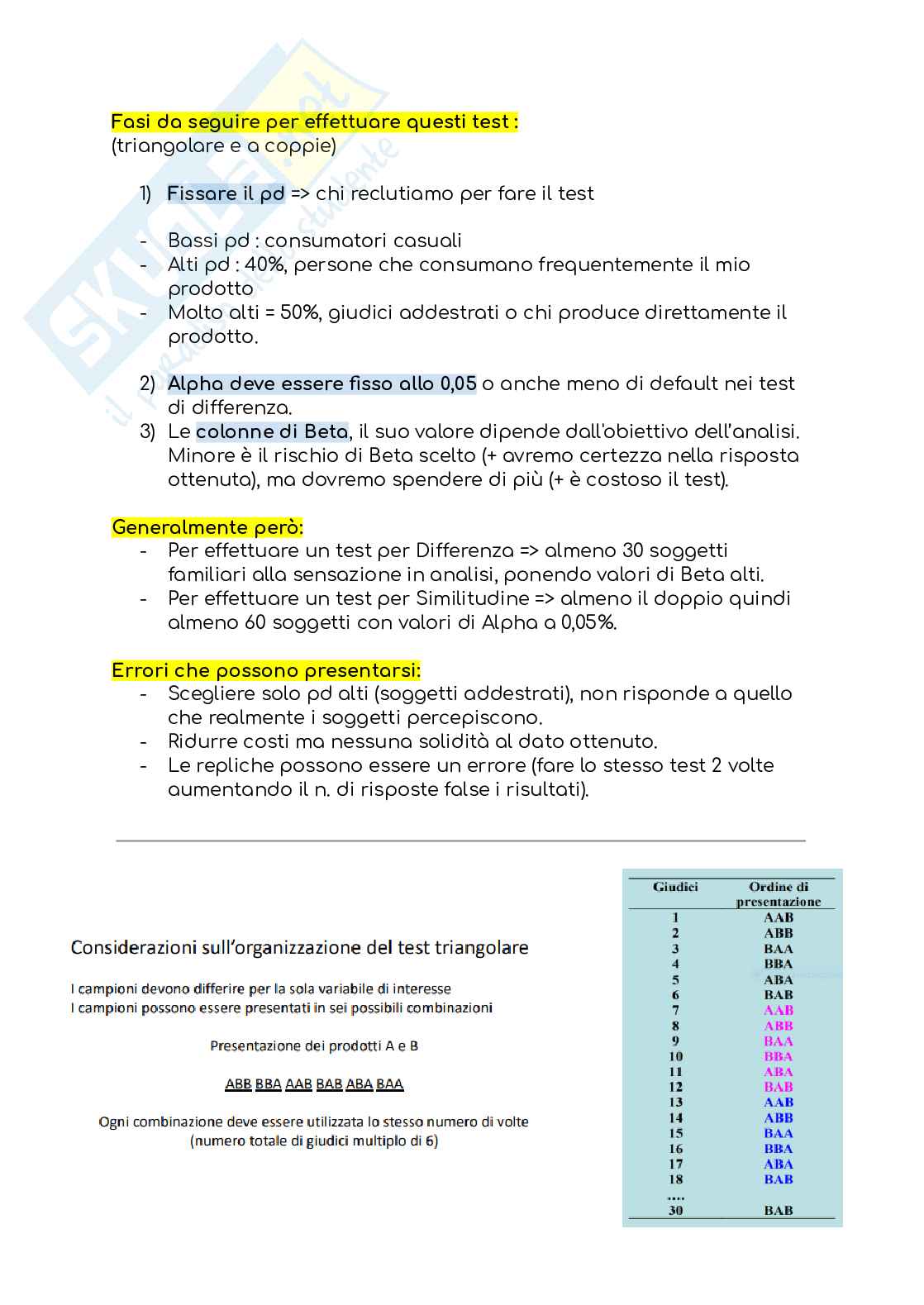 Analisi sensoriale Pag. 21