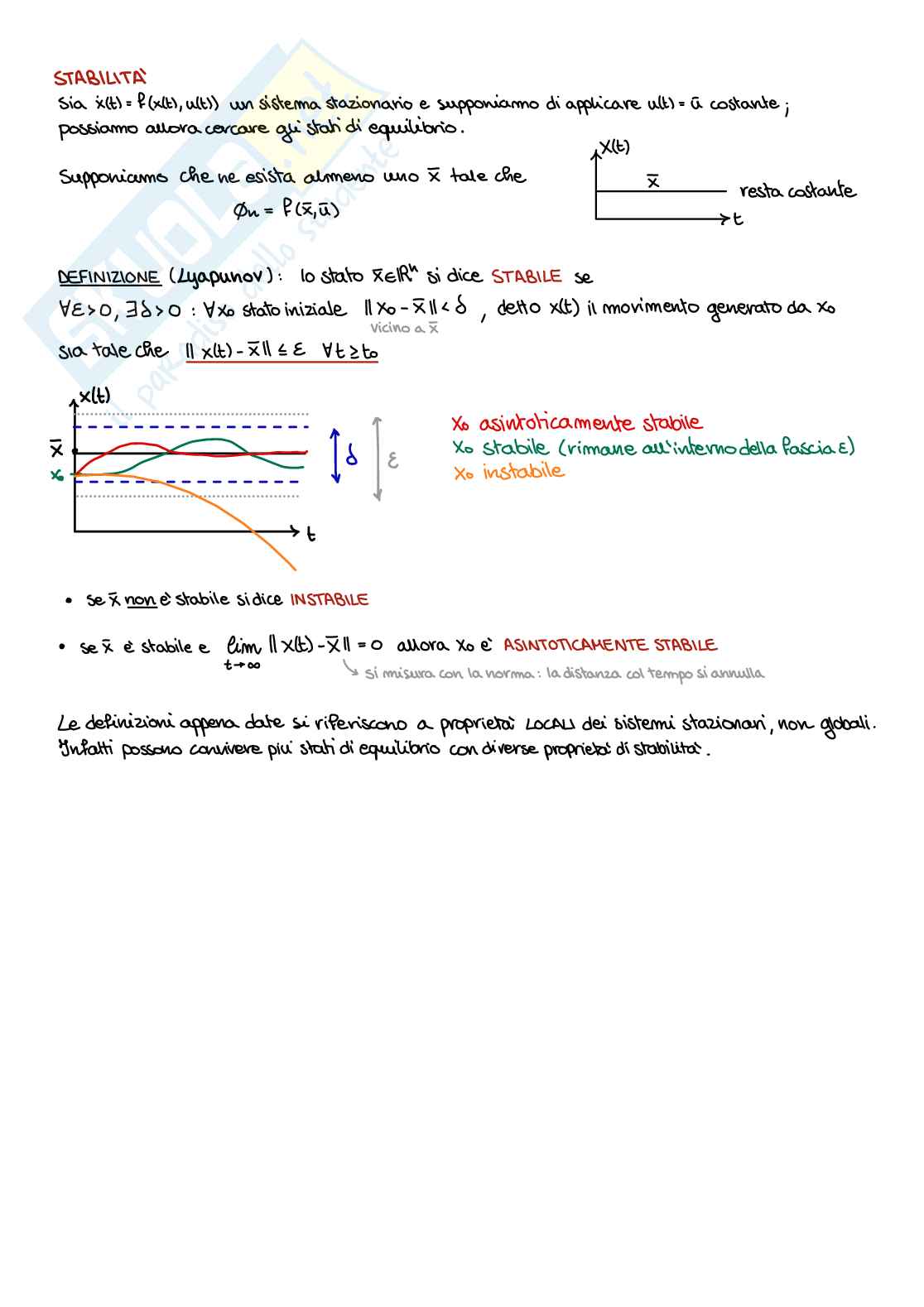 Appunti di Teoria dei sistemi/FSD Pag. 1