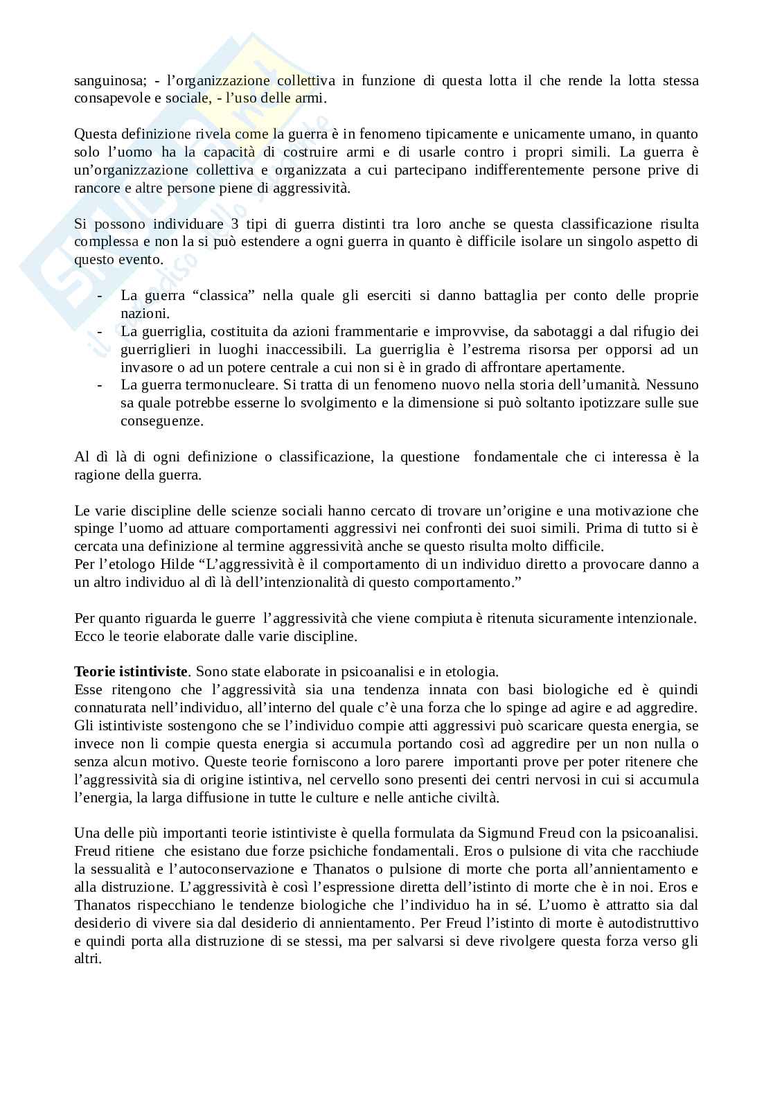 Guerra e aggressività Pag. 6