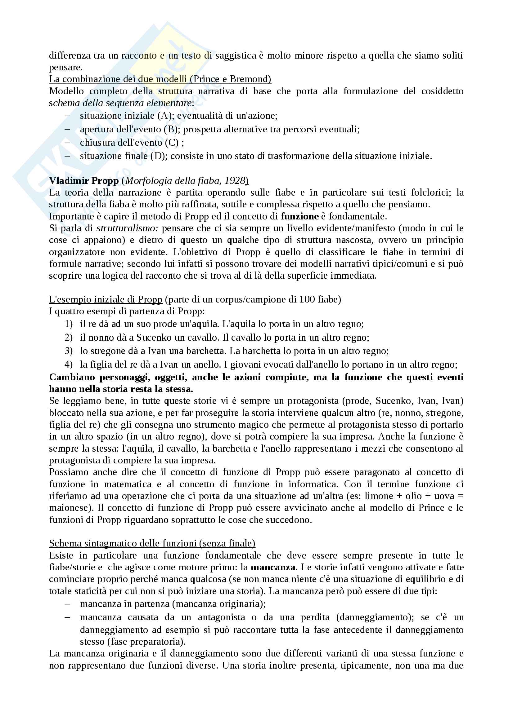 Riassunto Teorie della narrazione, Prof Ferraro, libro consigliato Teorie della narrazione, Ferraro Pag. 6