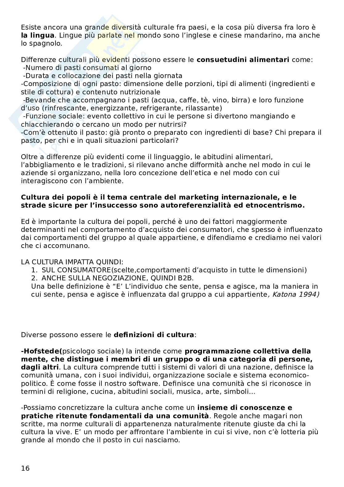 Marketing internazionale  Pag. 16