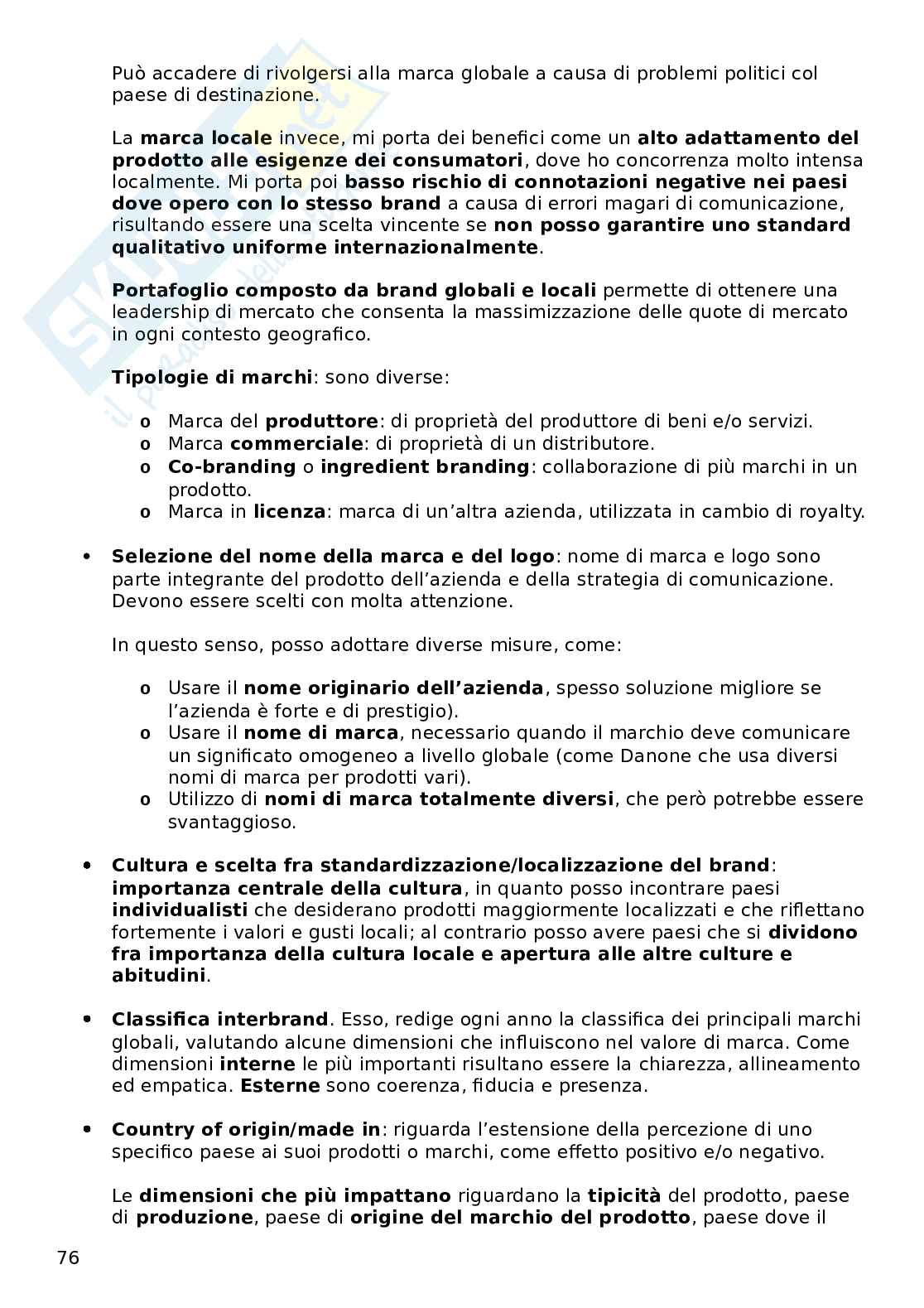 Marketing internazionale  Pag. 76