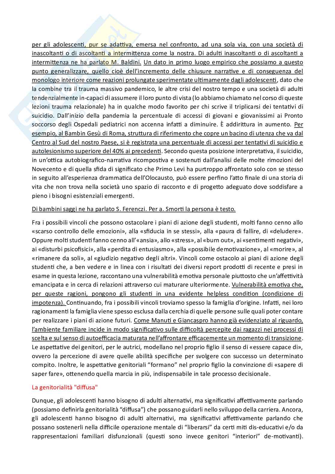 Metodologie dell'educazione professionale e progettazione degli interventi educativi Pag. 36