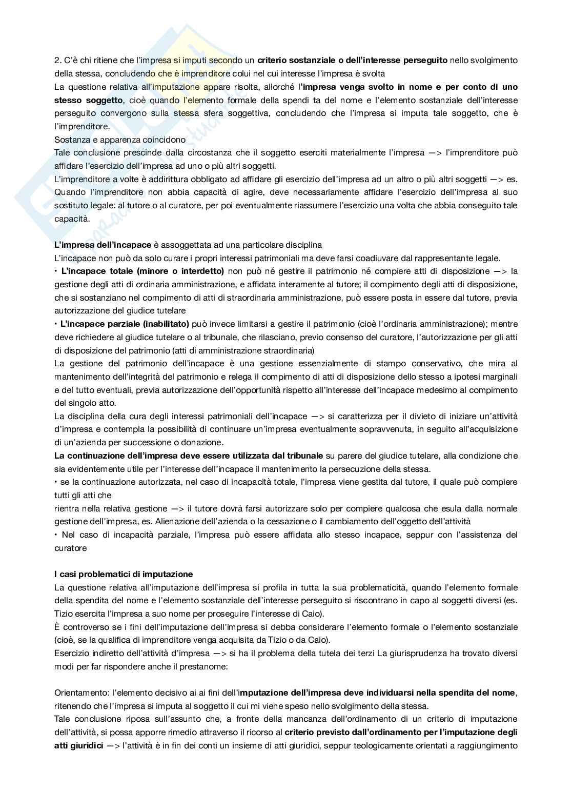 Riassunto esame Diritto commerciale, Prof. Carlotta Rinaldo, libro consigliato Diritto commerciale , Marco Cian Pag. 21