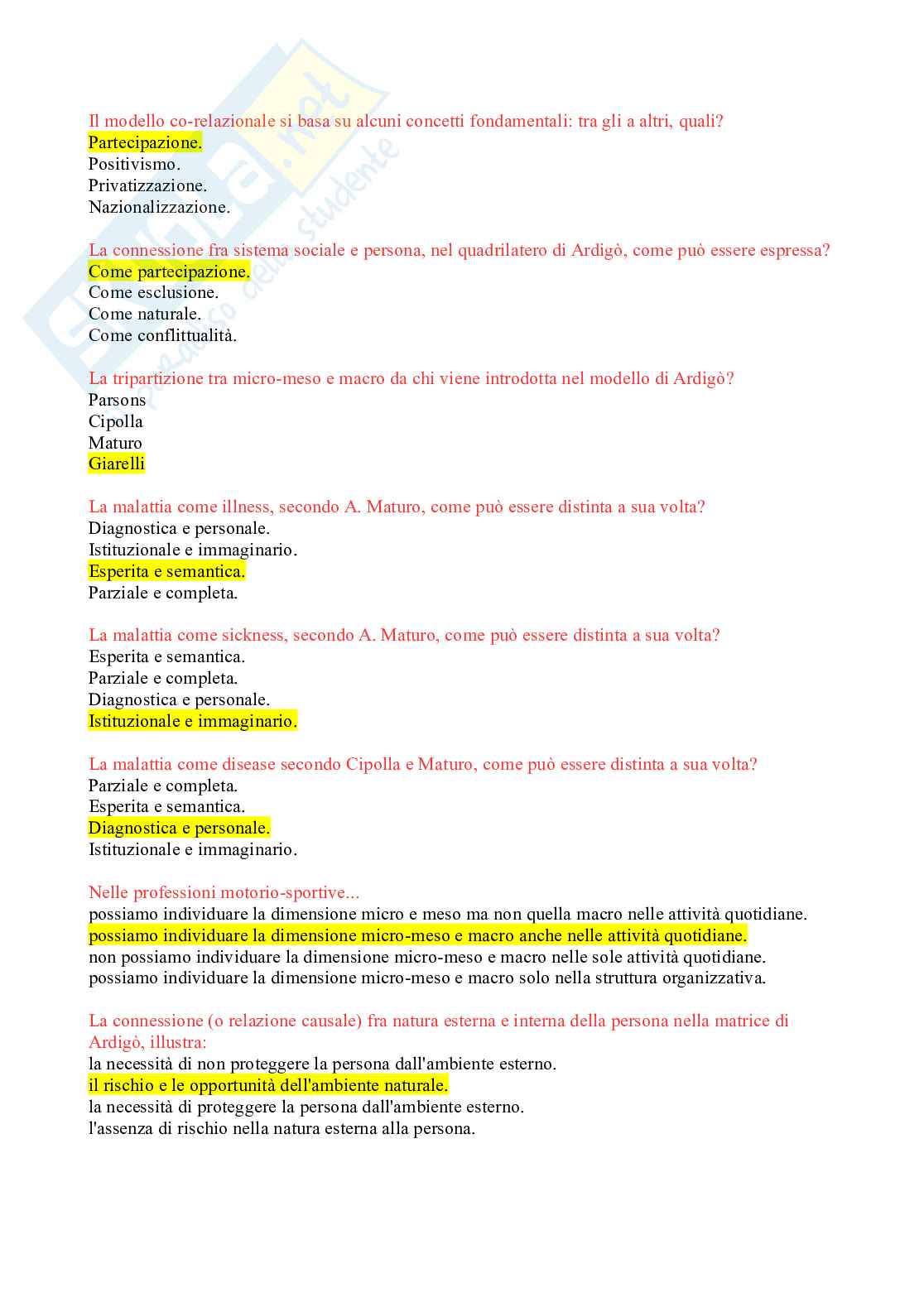 Sociologia dello sport e della salute Pag. 16