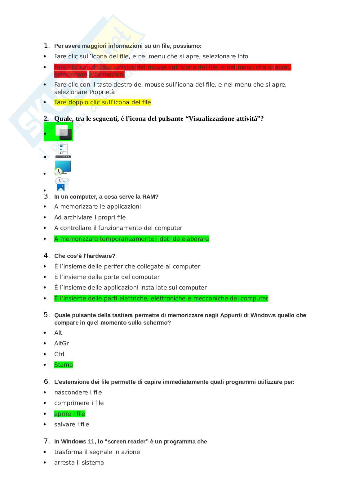 Eipass 7 Moduli 1: Guida agli Strumenti di Windows 11 Pag. 1