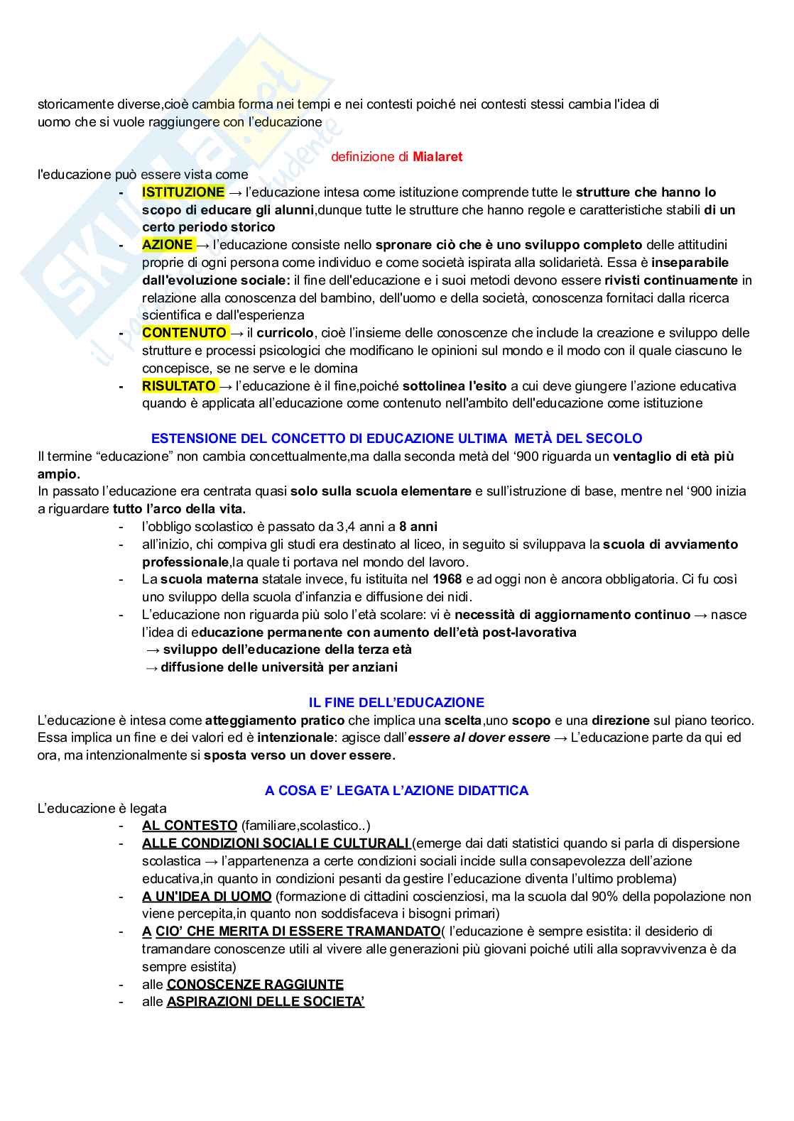 Appunti Storia della pedagogia Pag. 2