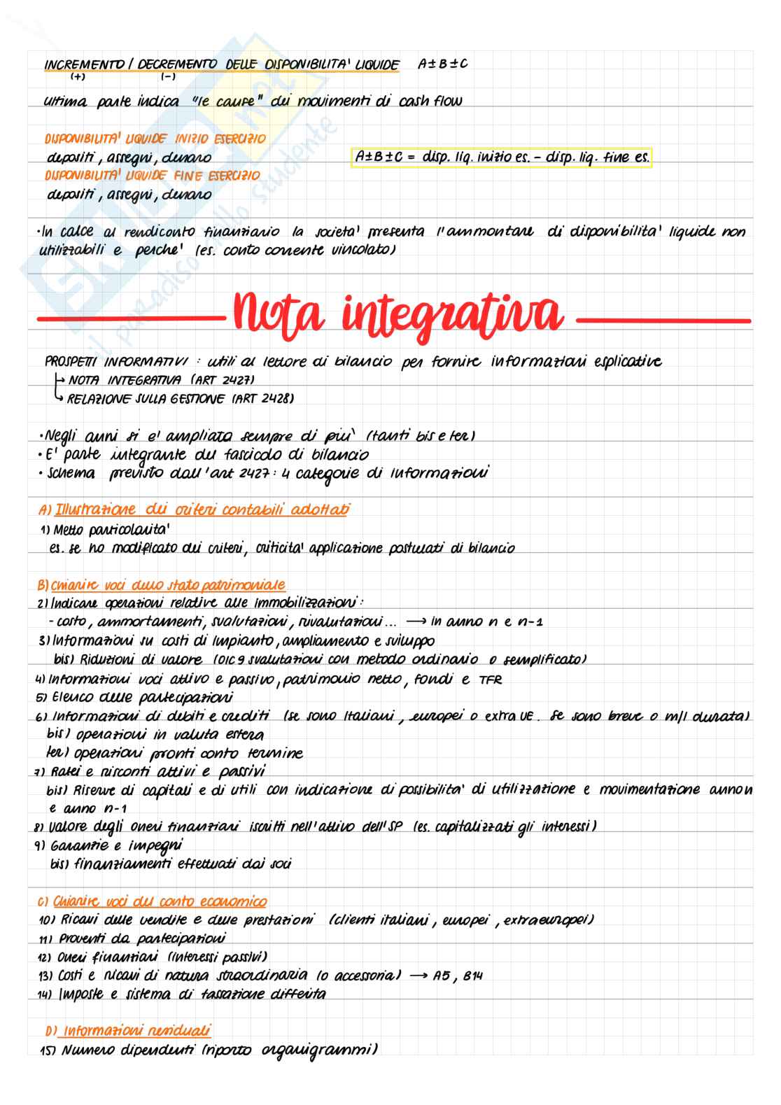 Bilancio e analisi finanziaria Pag. 26