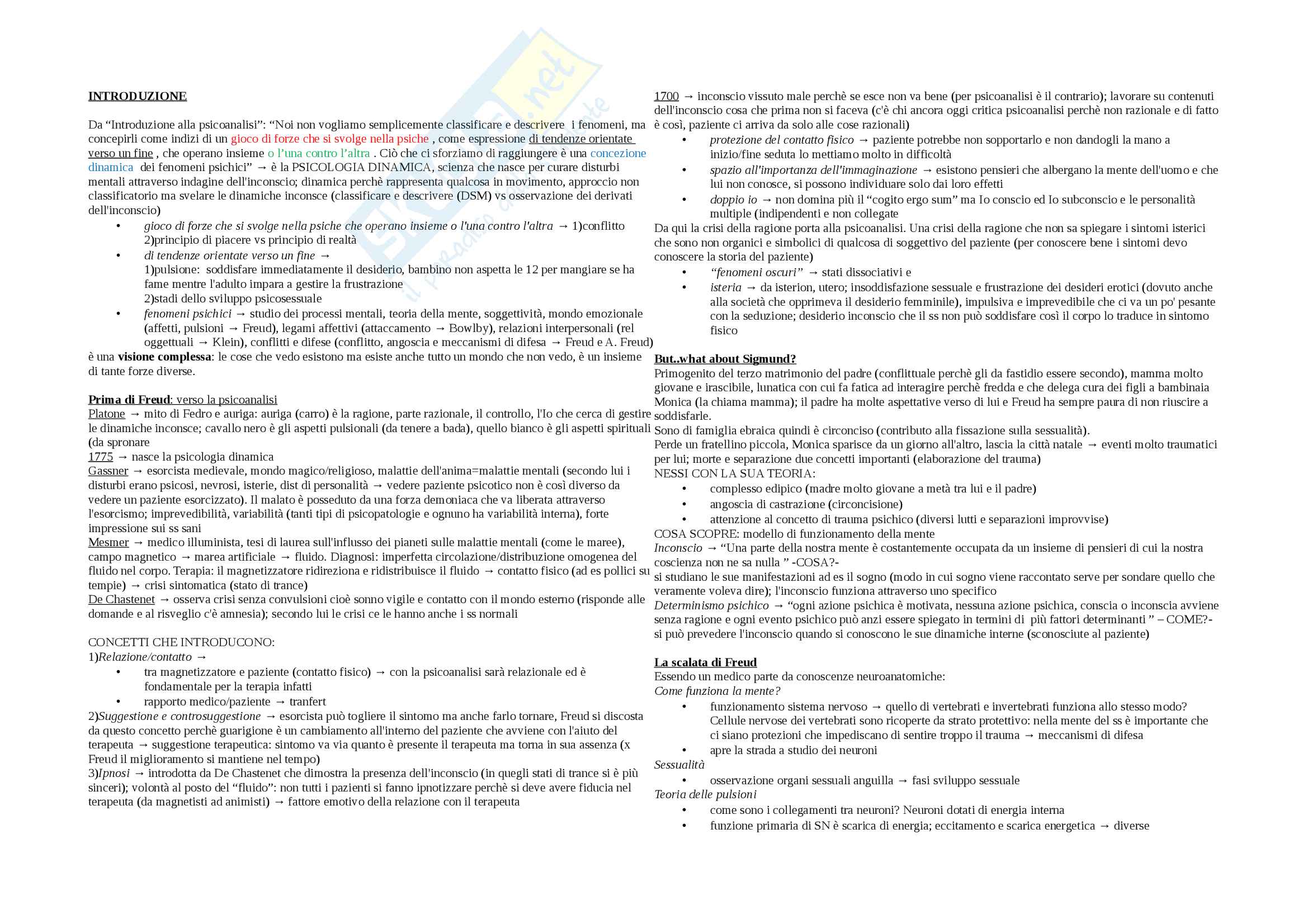 Appunti Psicologia dinamica Pag. 1