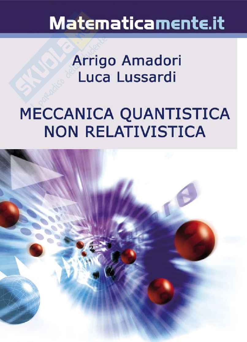 Meccanica Quantistica non Relativistica (eBook) Pag. 1