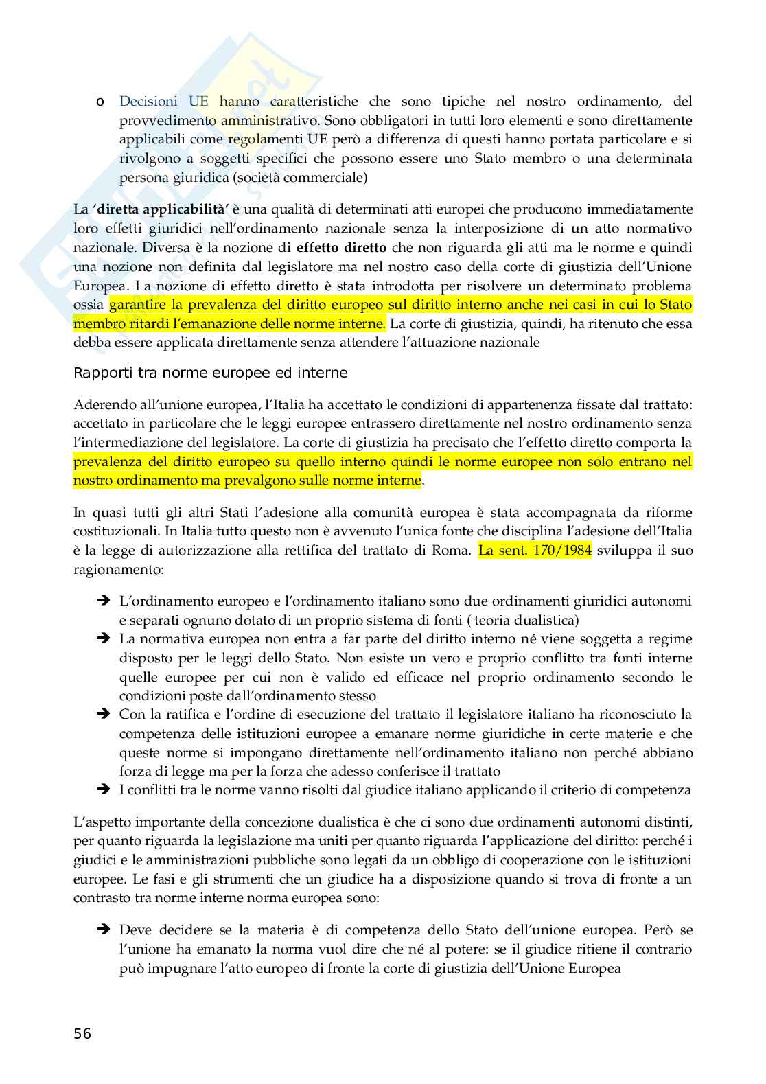 Riassunto esame Diritto costituzionale, Prof. Mangia Alessandro, libro consigliato Diritto costituzionale , Bin, Pitruzzella Pag. 56