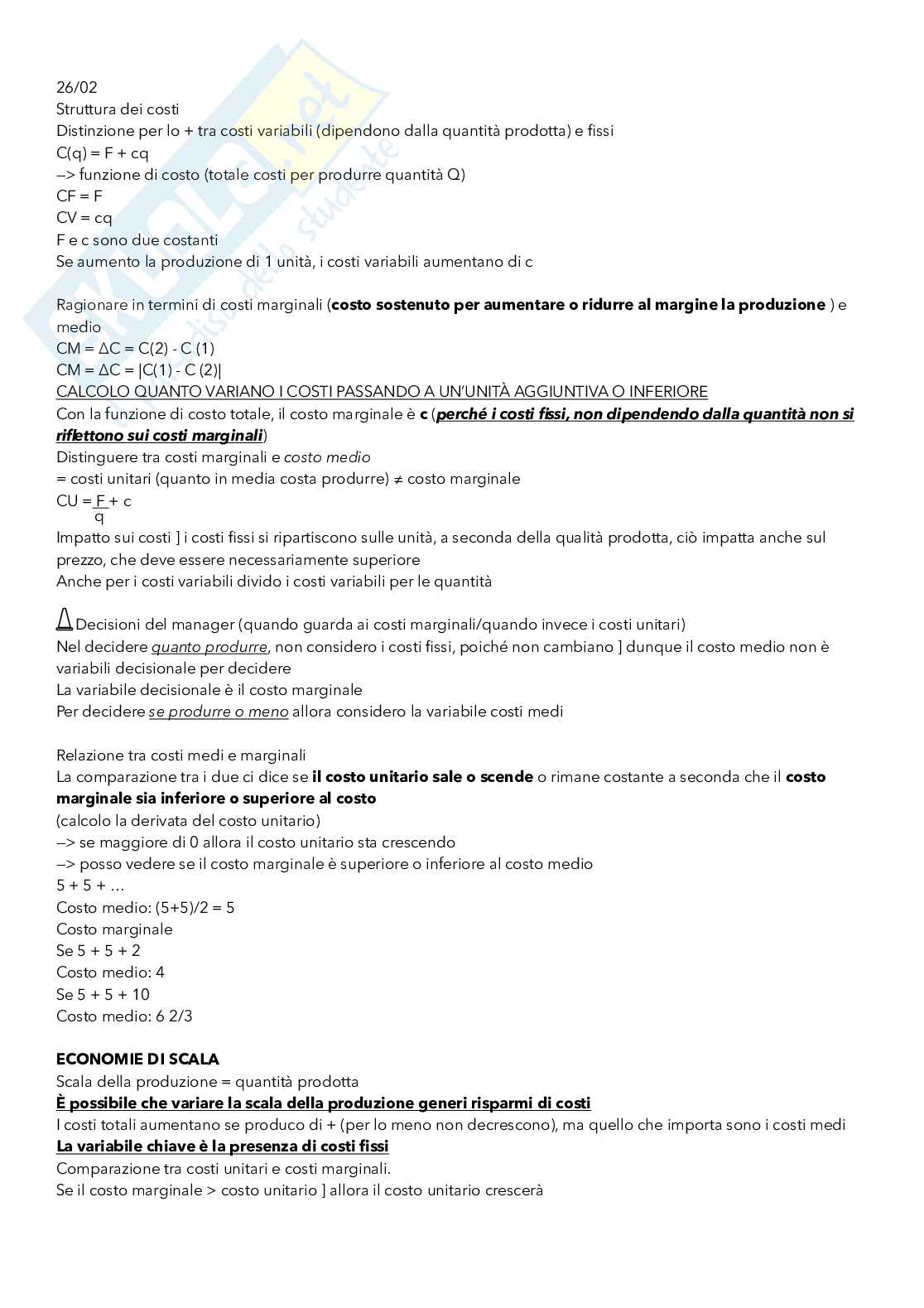 Appunti Economia industriale Pag. 1