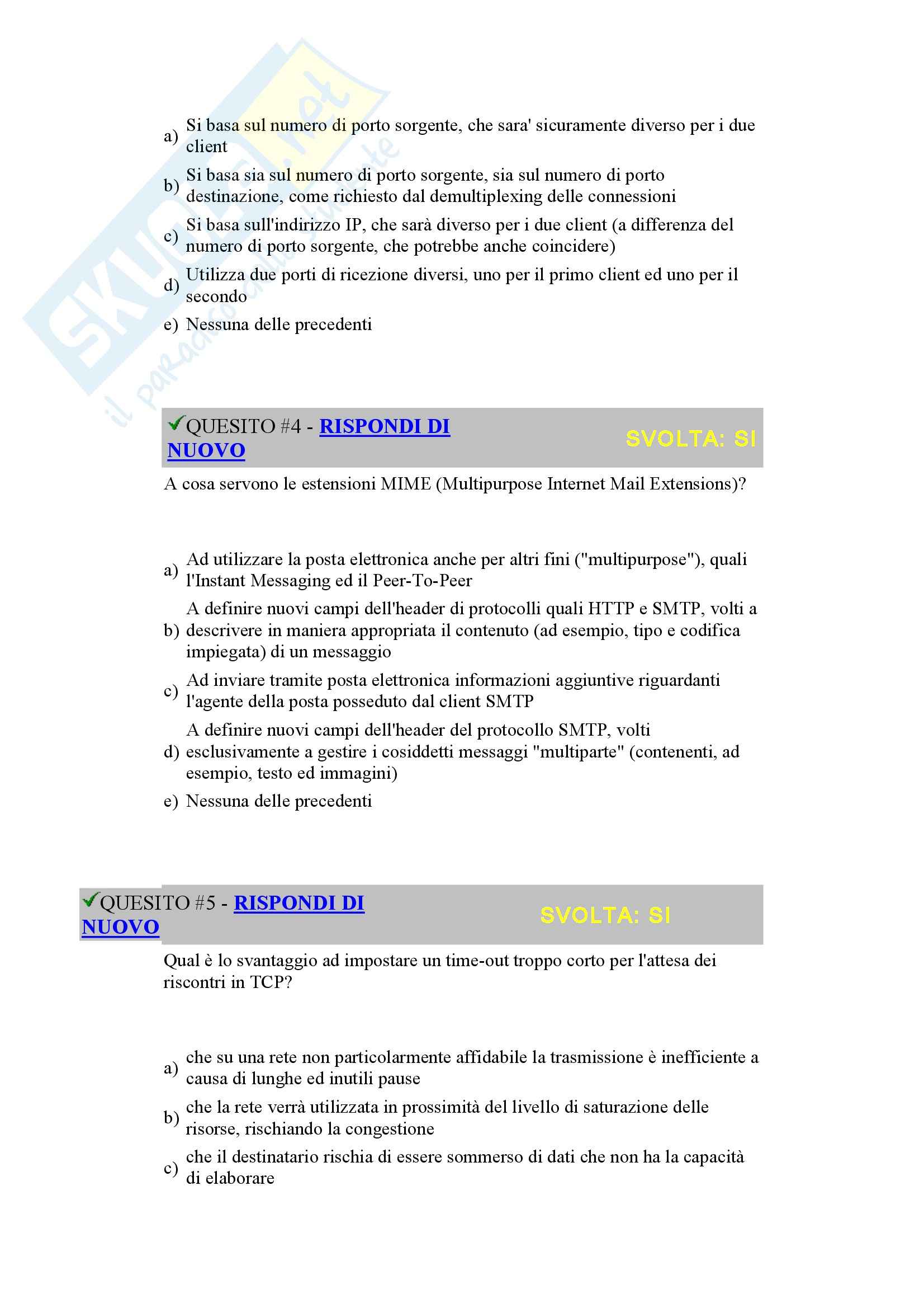 Reti di Calcolatori - prova d'esame 2005 Pag. 2