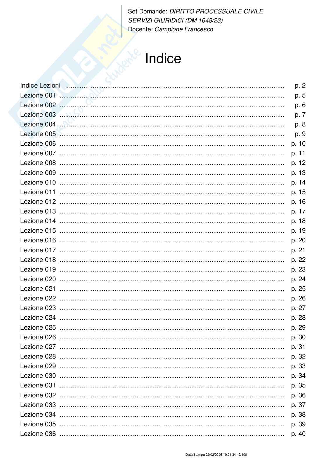 Paniere nuovo (2026) completo di Diritto processuale civile Pag. 2