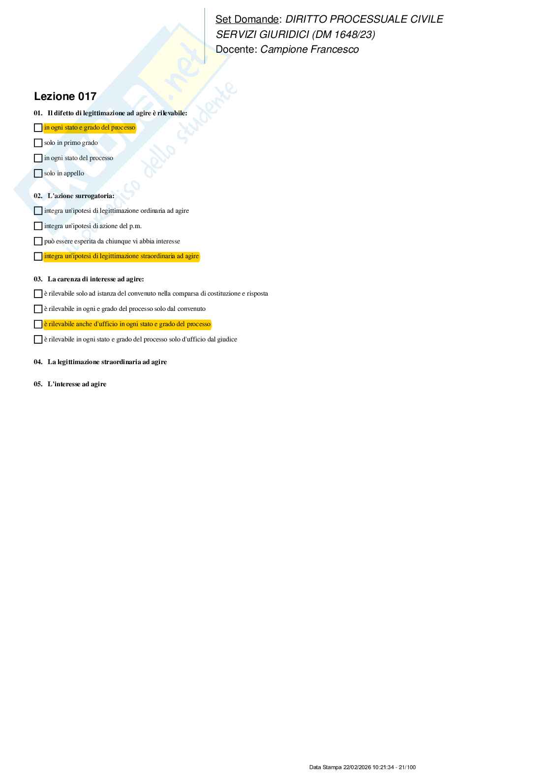 Paniere nuovo (2026) completo di Diritto processuale civile Pag. 21