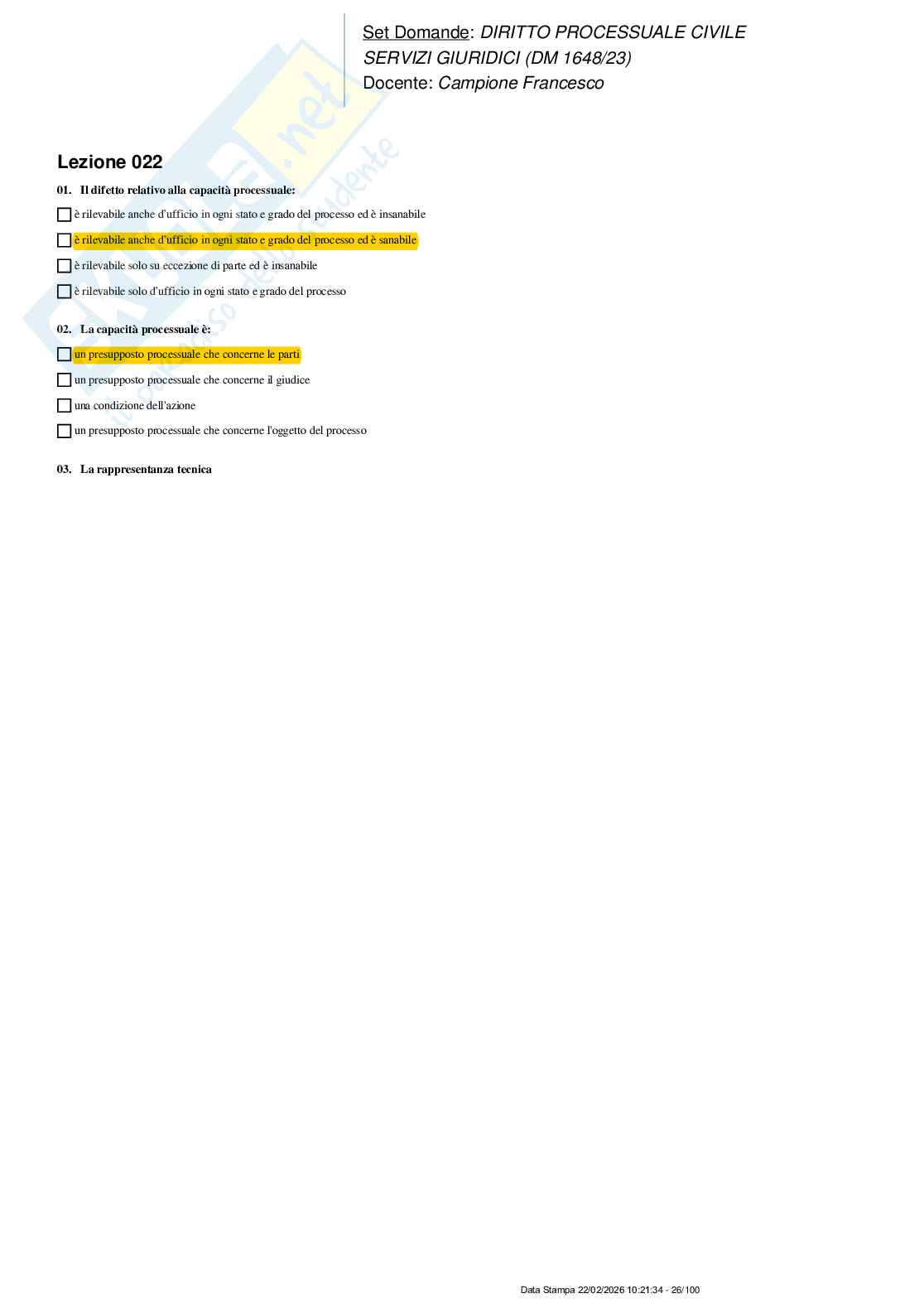 Paniere nuovo (2026) completo di Diritto processuale civile Pag. 26