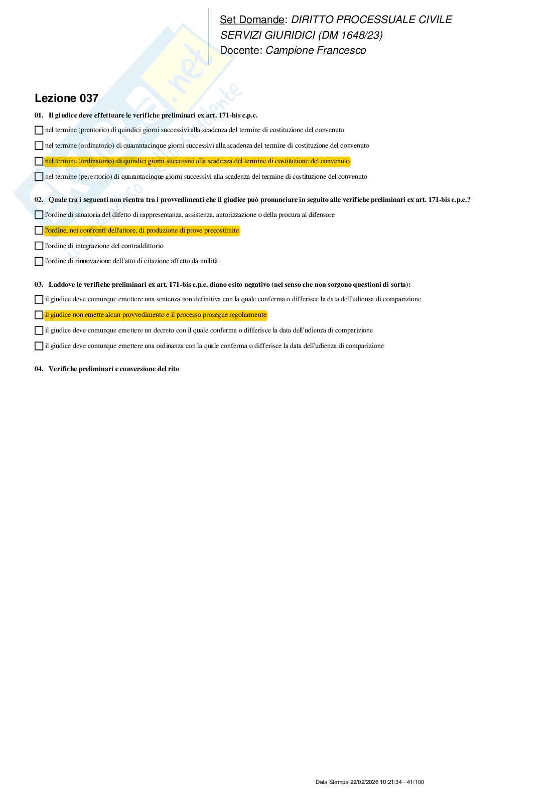 Paniere nuovo (2026) completo di Diritto processuale civile Pag. 41