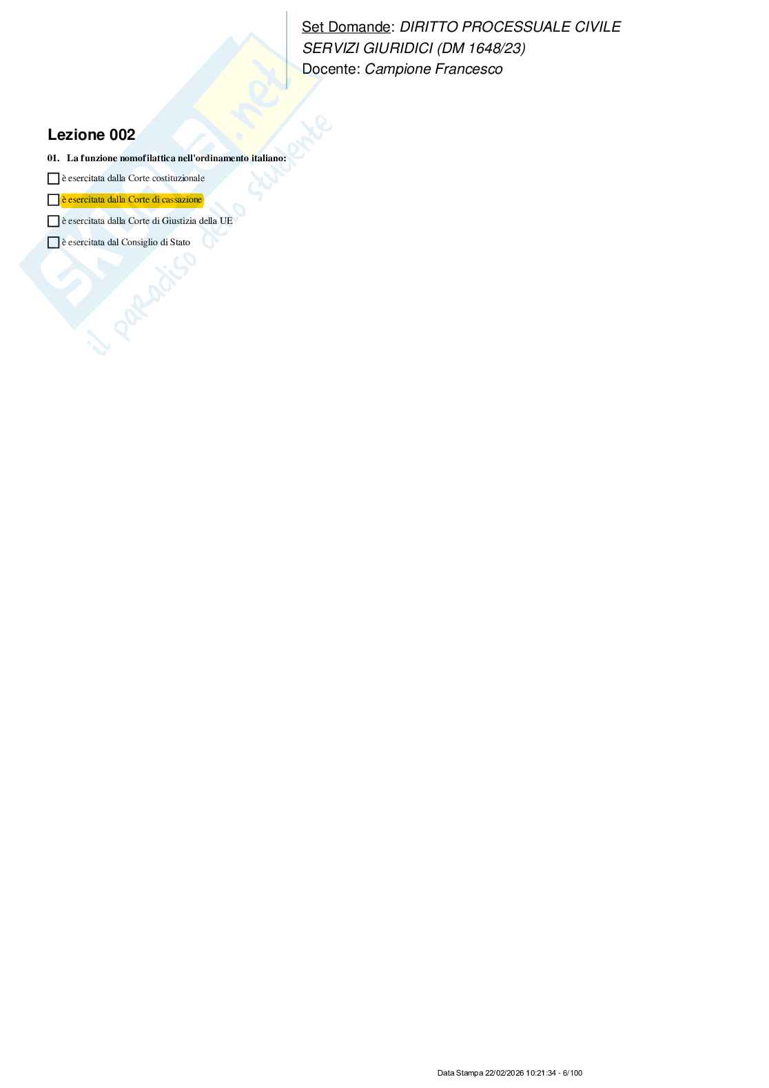 Paniere nuovo (2026) completo di Diritto processuale civile Pag. 6