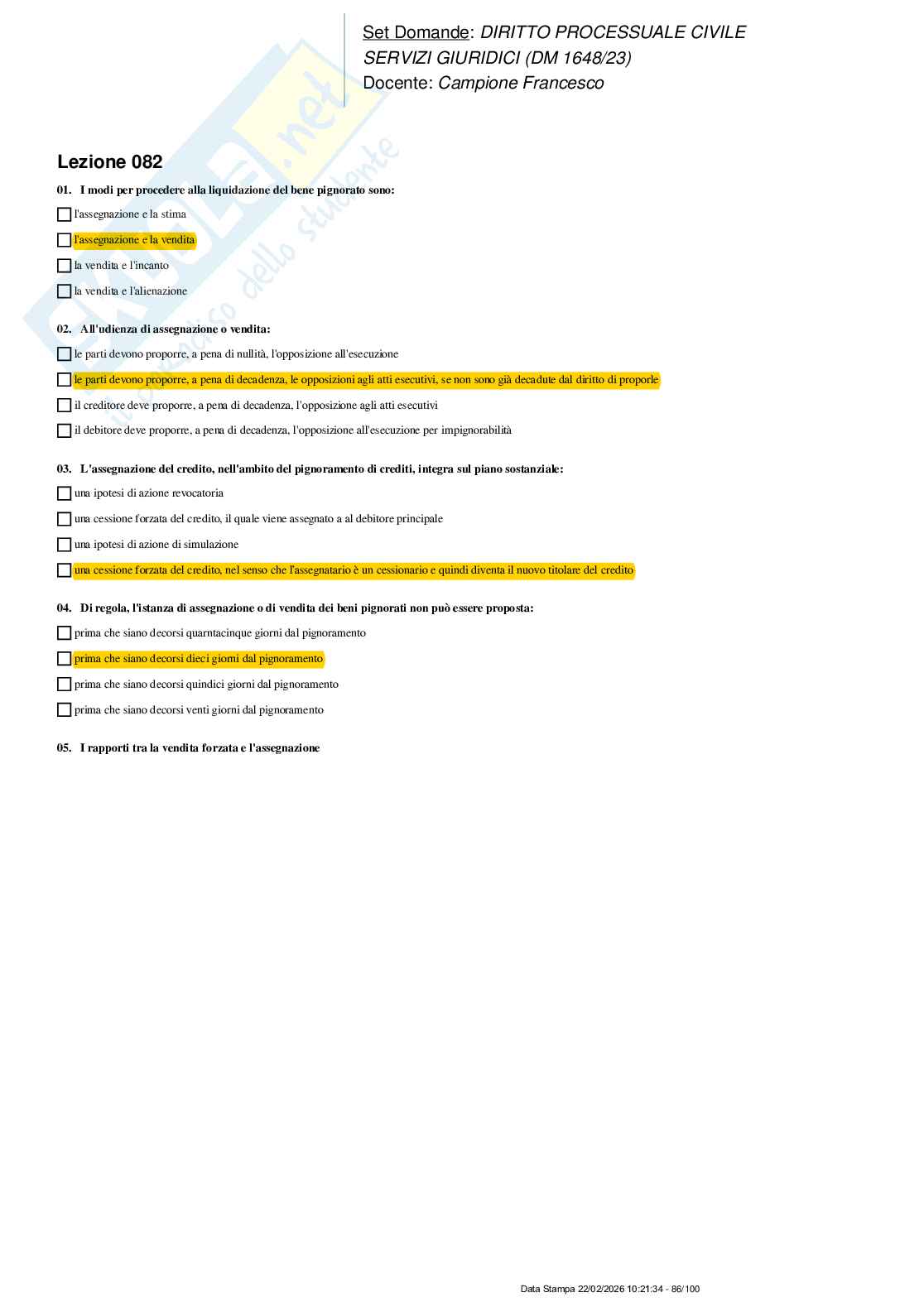 Paniere nuovo (2026) completo di Diritto processuale civile Pag. 86