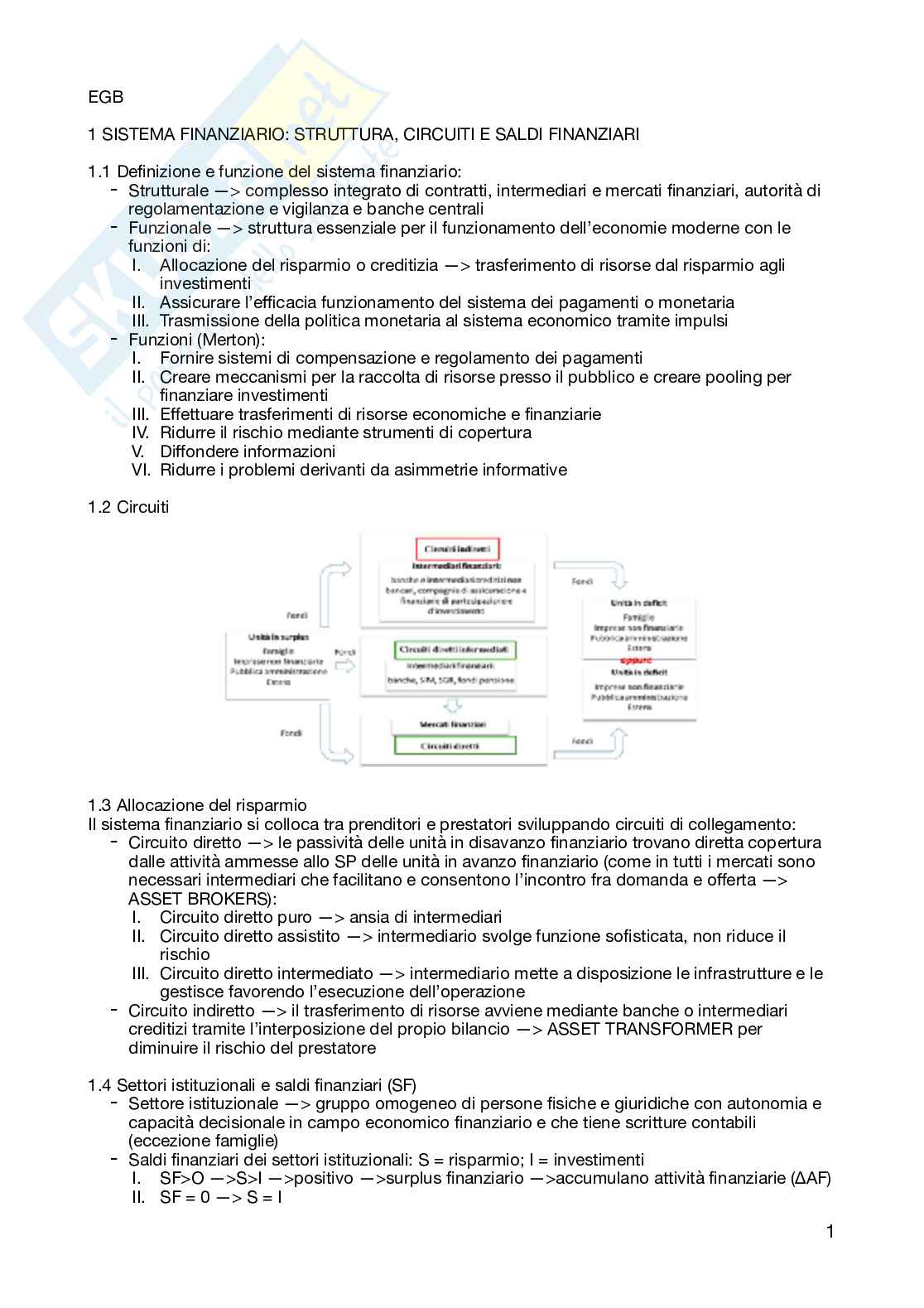 Economia e gestione della banca Pag. 1