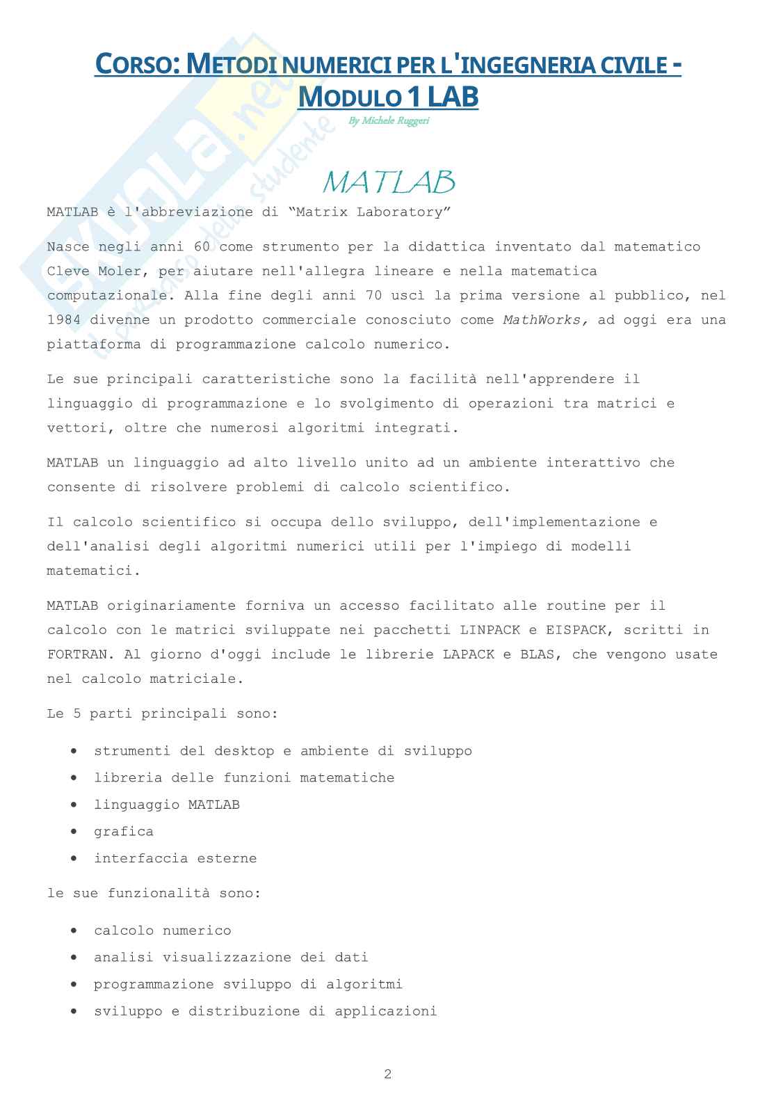 Metodi numerici per l'ingegneria - Modulo 1 Pag. 61