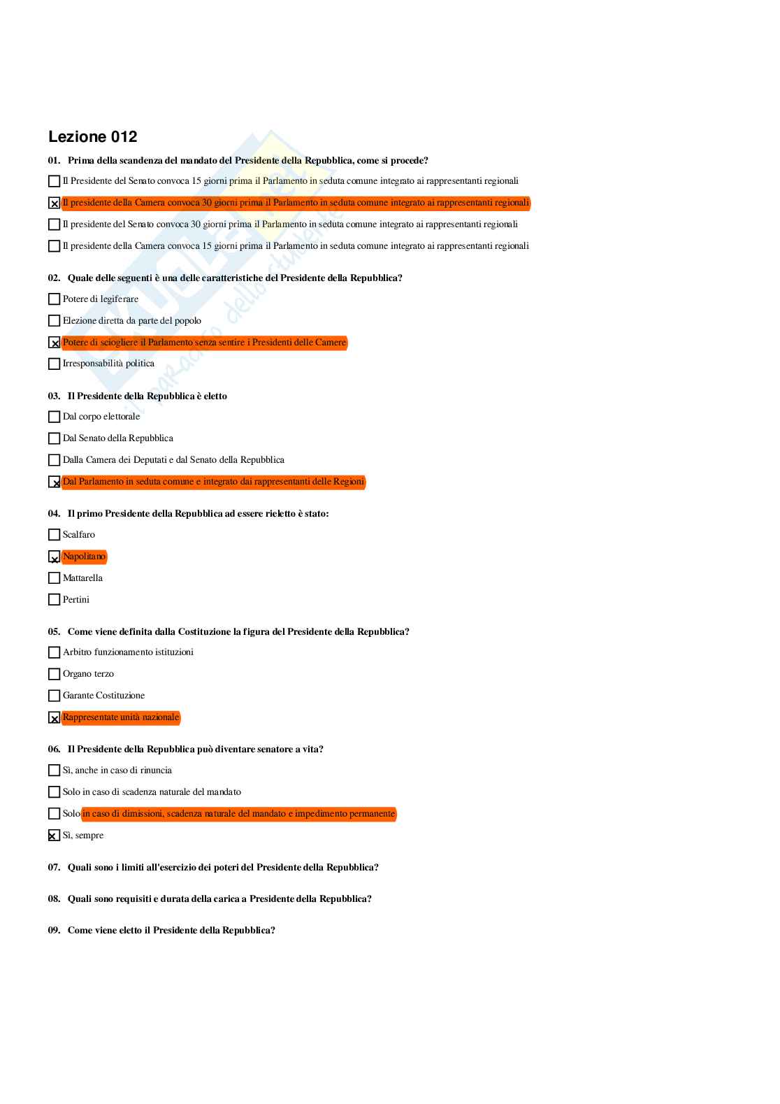 Paniere Diritto pubblico (2026) - Risposte multiple corrette Pag. 16