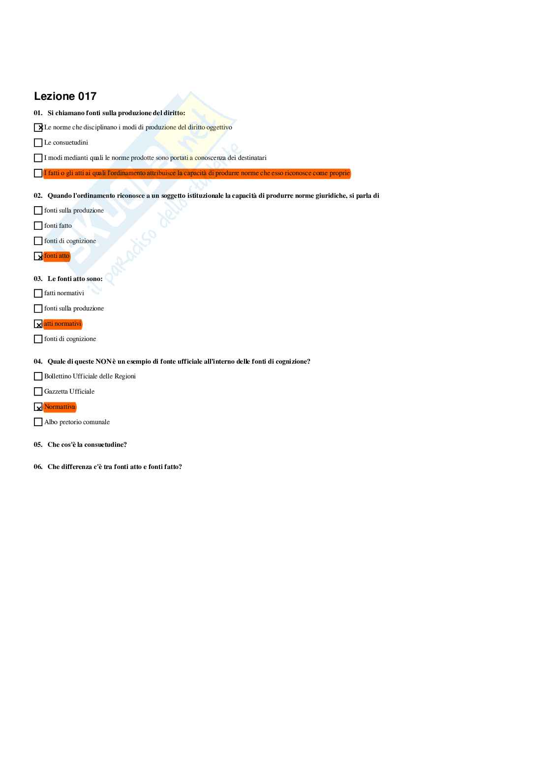 Paniere Diritto pubblico (2026) - Risposte multiple corrette Pag. 21