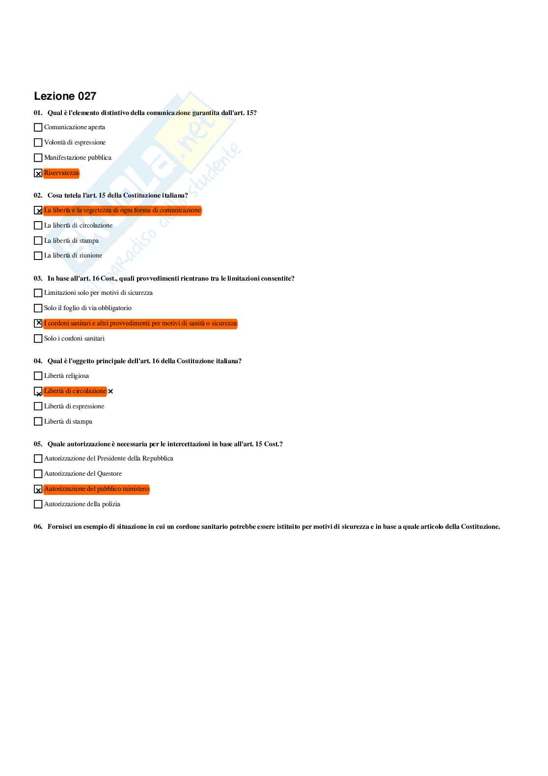 Paniere Diritto pubblico (2026) - Risposte multiple corrette Pag. 31