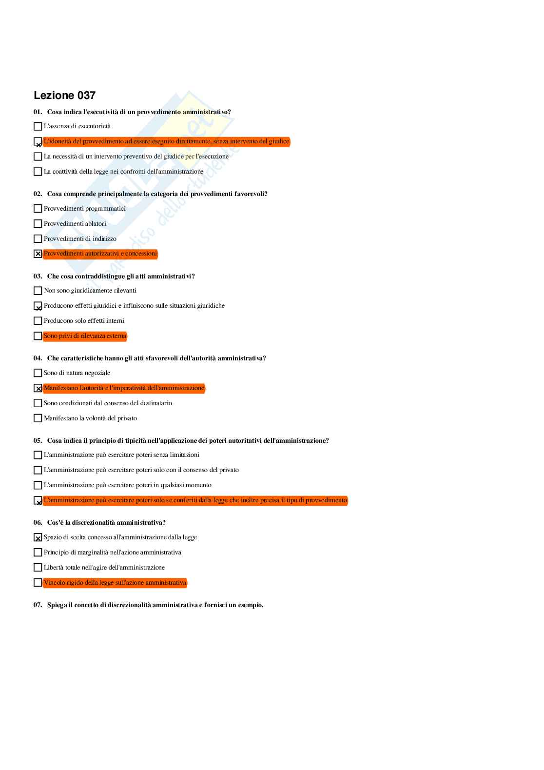 Paniere Diritto pubblico (2026) - Risposte multiple corrette Pag. 41