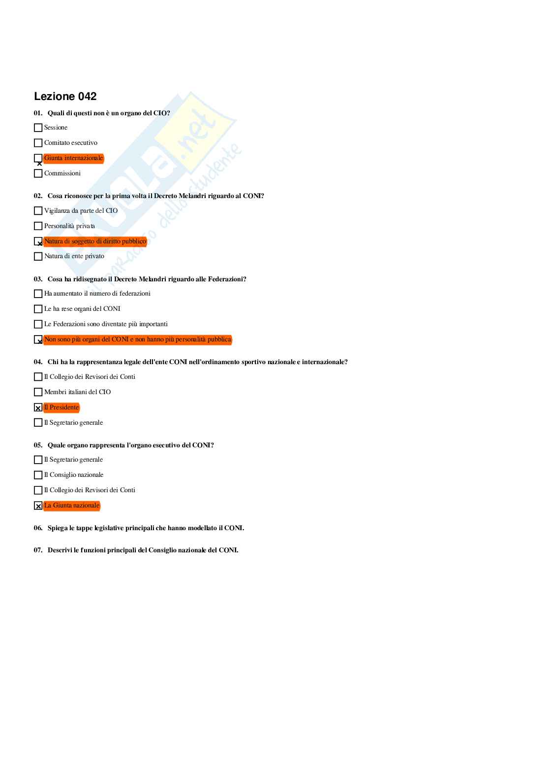 Paniere Diritto pubblico (2026) - Risposte multiple corrette Pag. 46