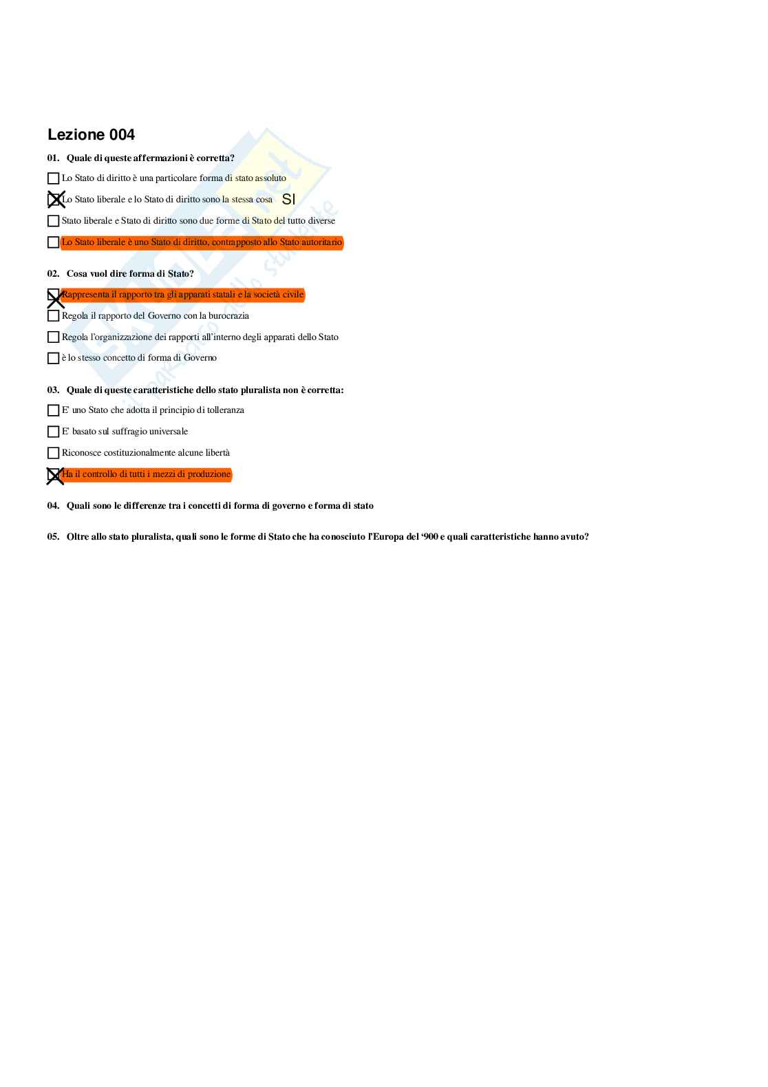 Paniere Diritto pubblico (2026) - Risposte multiple corrette Pag. 6