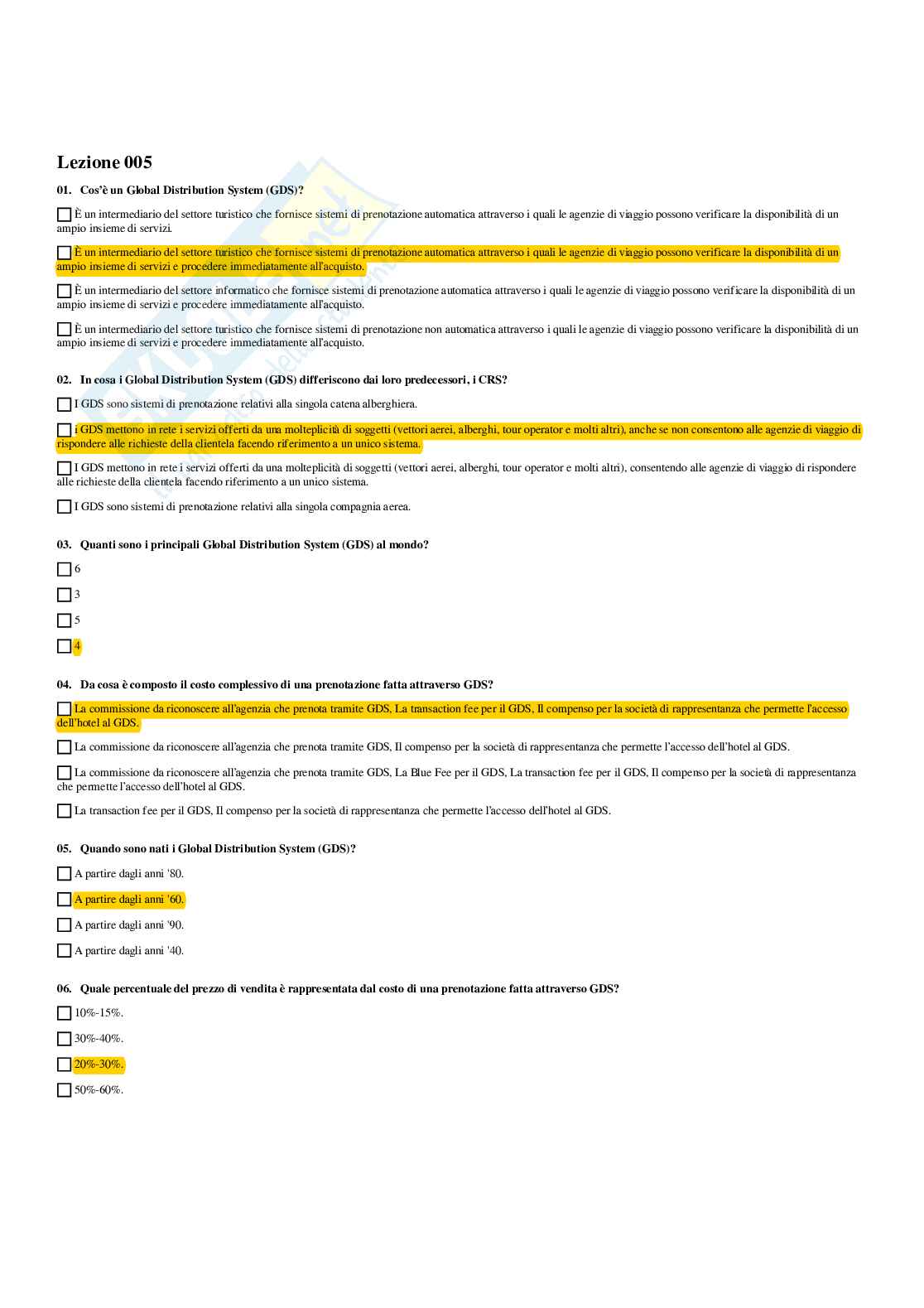 Paniere Reti d'azienda per il turismo - Risposte multiple - aggiornato (2025) Pag. 11