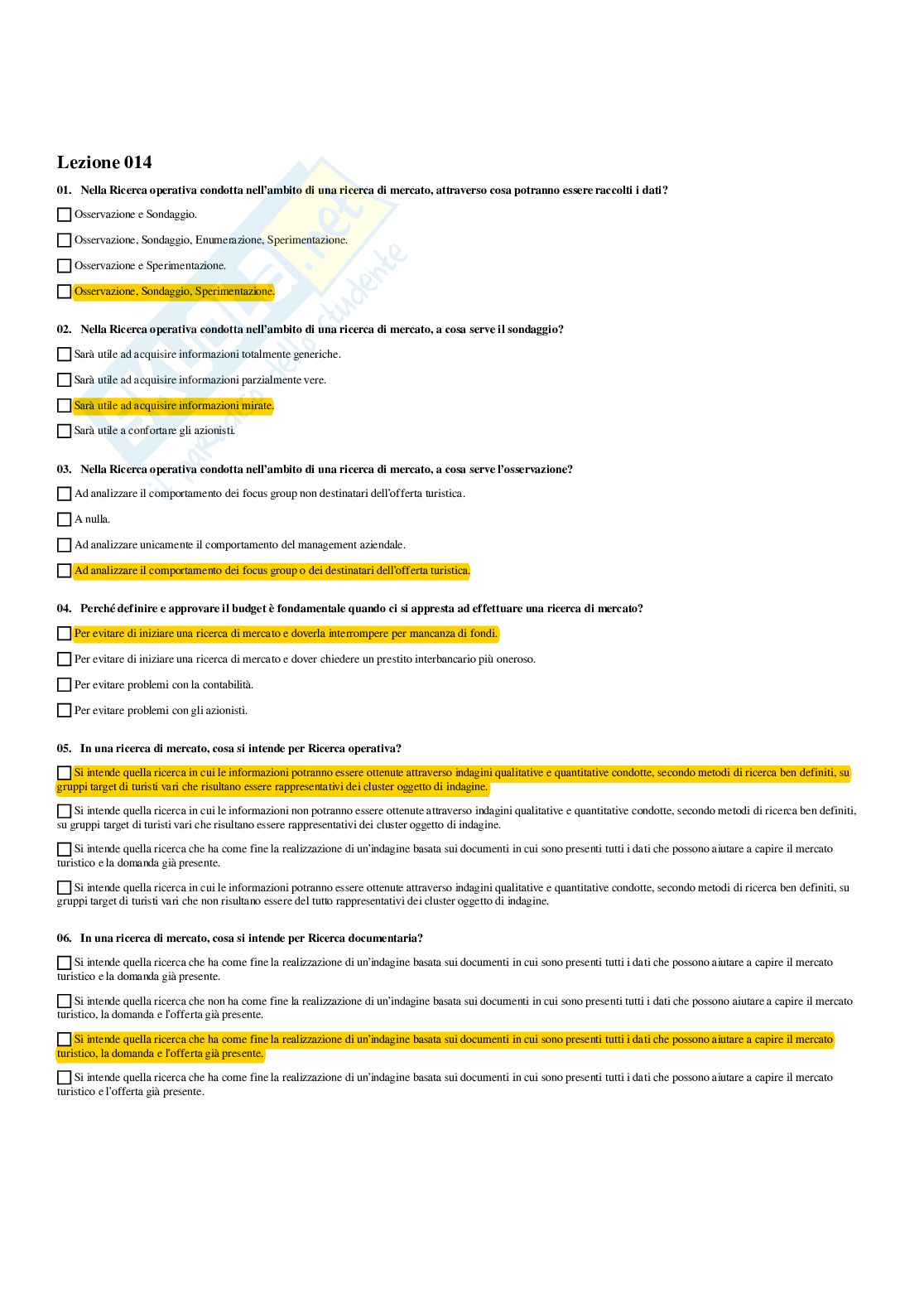 Paniere Reti d'azienda per il turismo - Risposte multiple - aggiornato (2025) Pag. 31