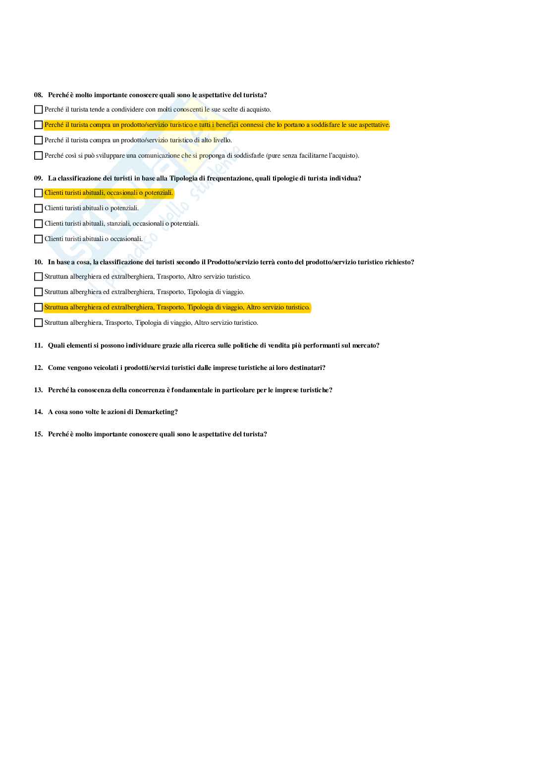 Paniere Reti d'azienda per il turismo - Risposte multiple - aggiornato (2025) Pag. 36