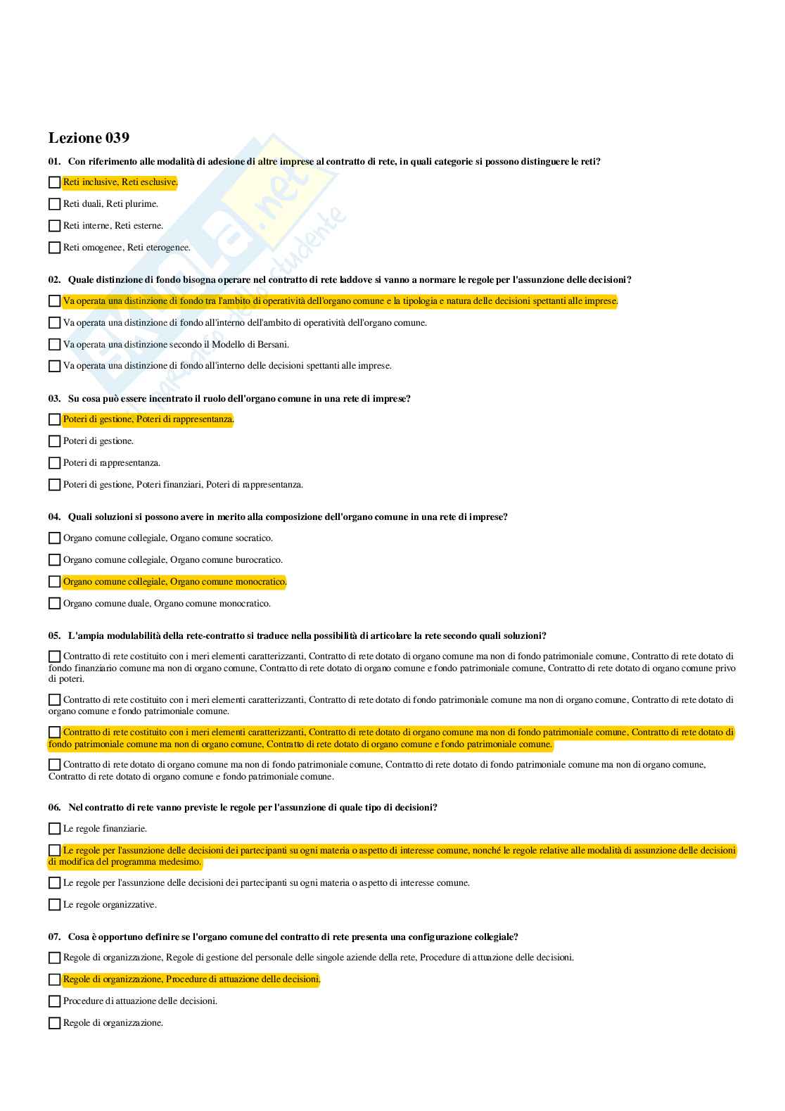 Paniere Reti d'azienda per il turismo - Risposte multiple - aggiornato (2025) Pag. 81