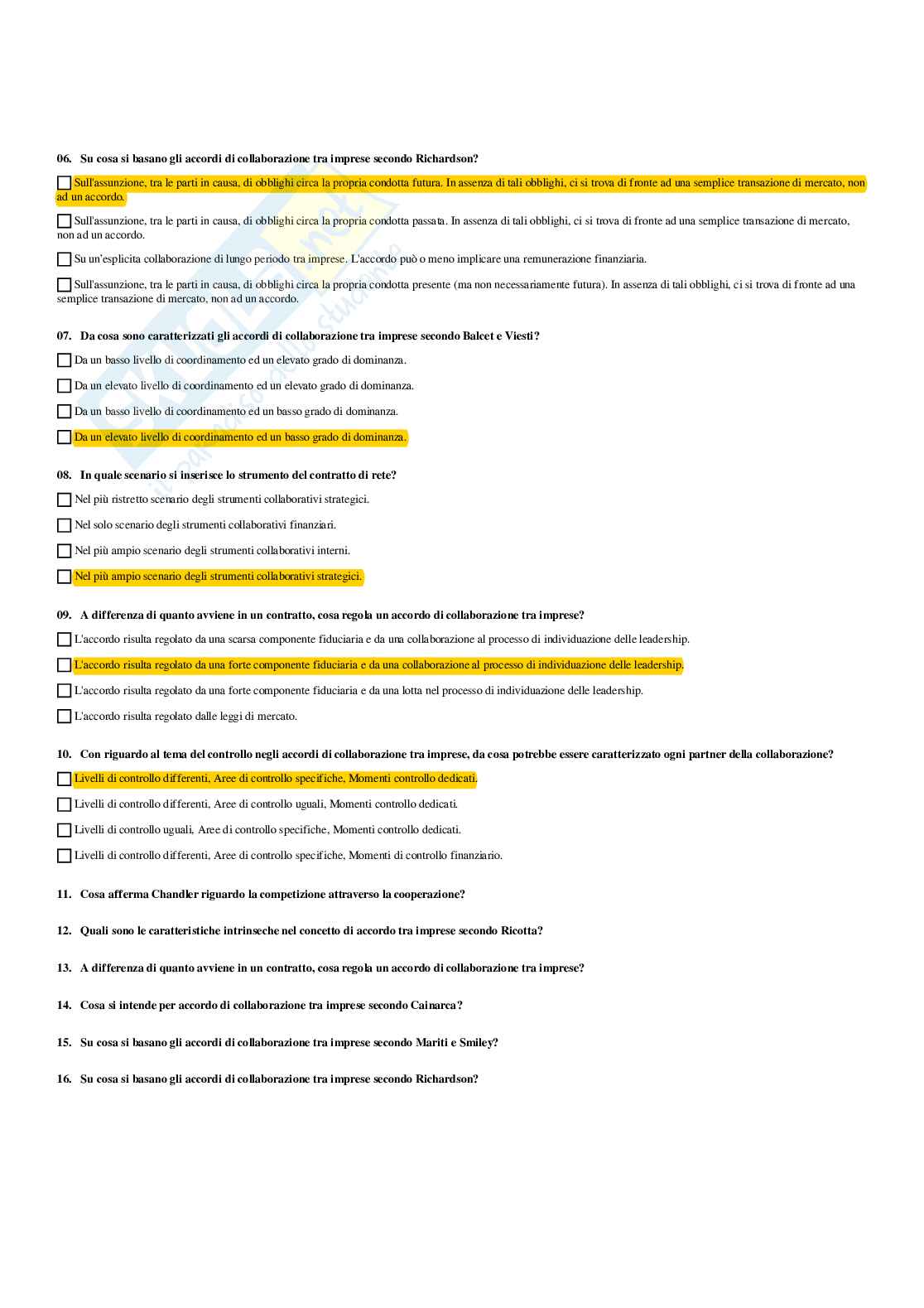 Paniere Reti d'azienda per il turismo - Risposte multiple - aggiornato (2025) Pag. 86