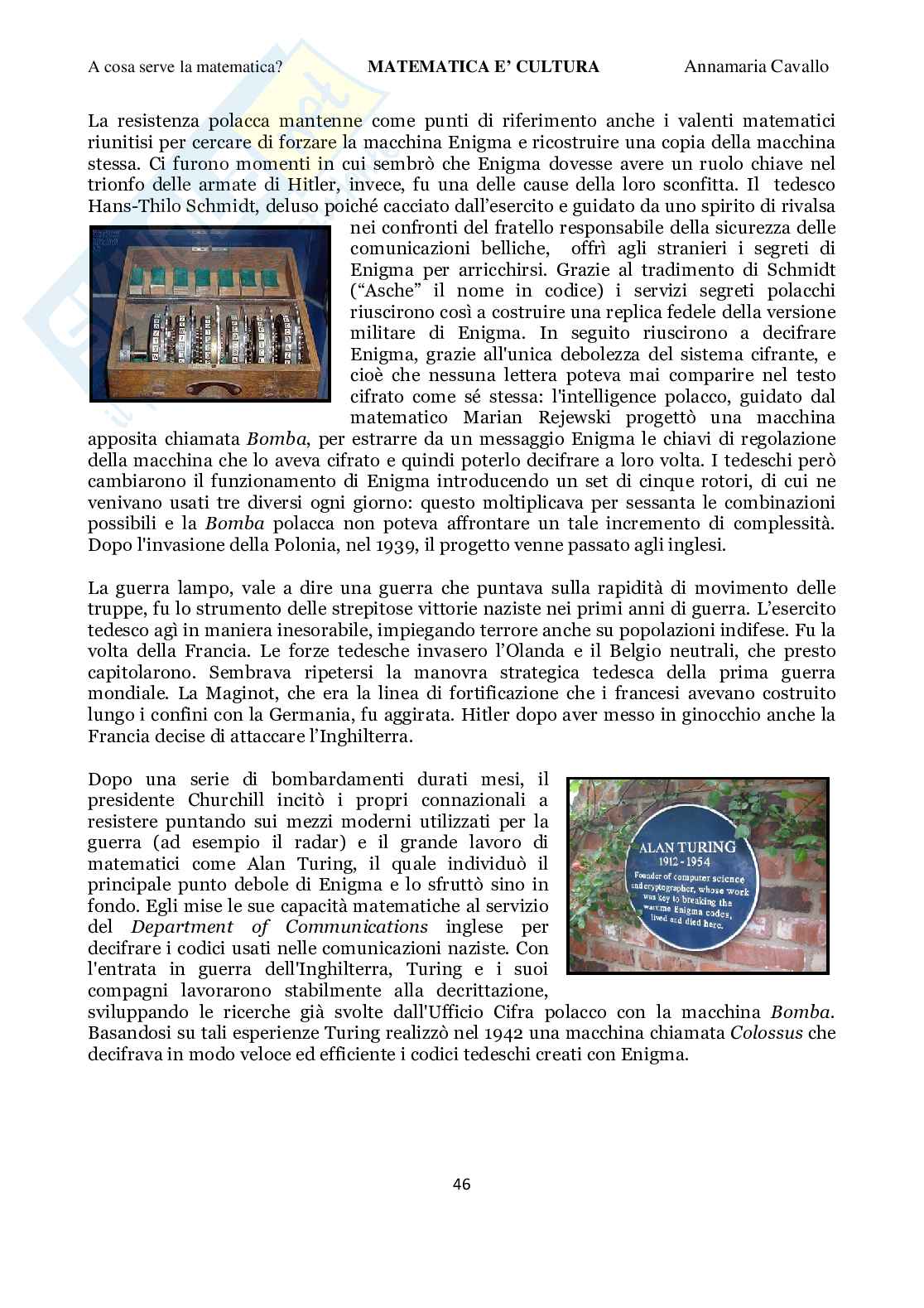 Matematica: a cosa serve? Pag. 46