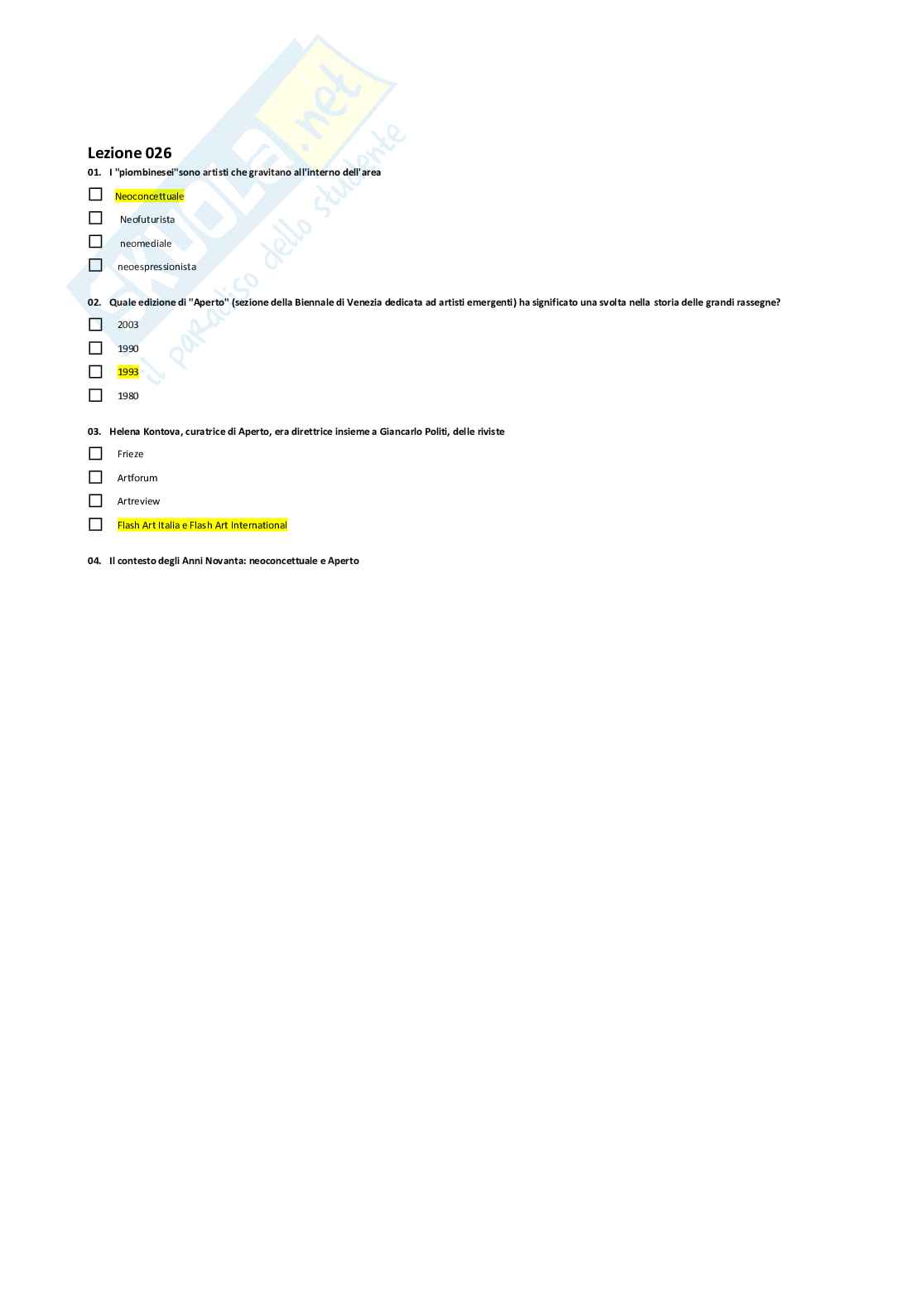Chiuse e aperte ottime anche per l'orale di Storia dell'arte contemporanea B - 2023/2024 Pag. 26