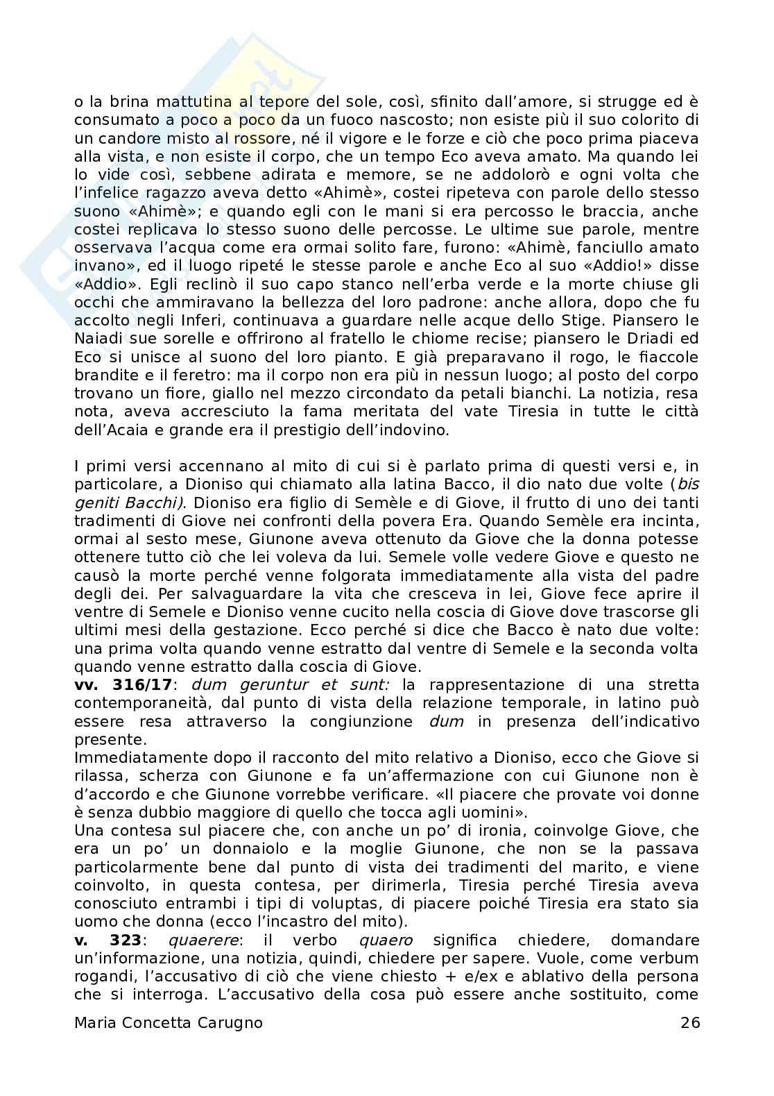 Lingua latina: Ovidio "Le Metamorfosi" Pag. 26